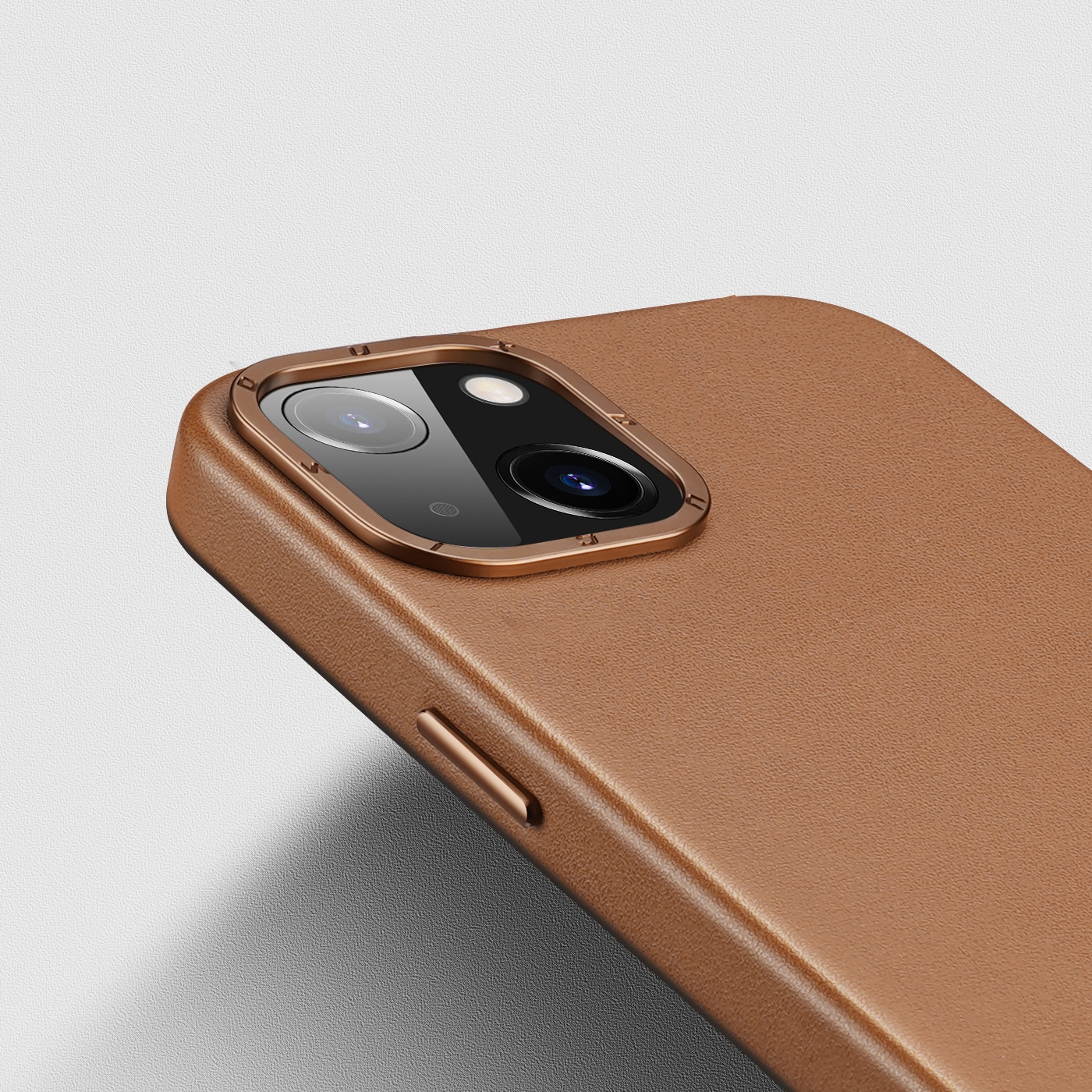 Dux Ducis Grit Leather Case for iPhone 14 Plus - Elegantti Faux Leather, MagSafe, Brown