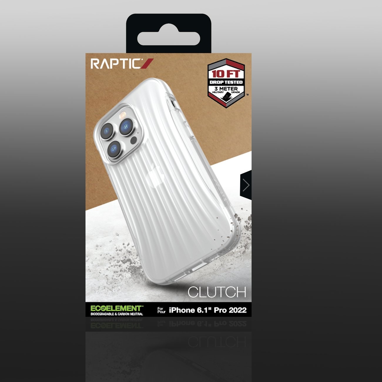 Raptic X-Doria Clutch Case iPhone 14 Pro takakansi läpinäkyvästi