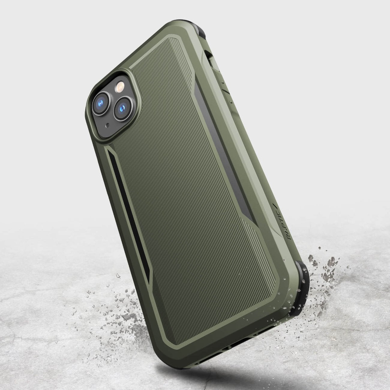 Raptic X-Doria Fort Case iPhone 14 Plus MagSafe panssaroitu suojus vihreä