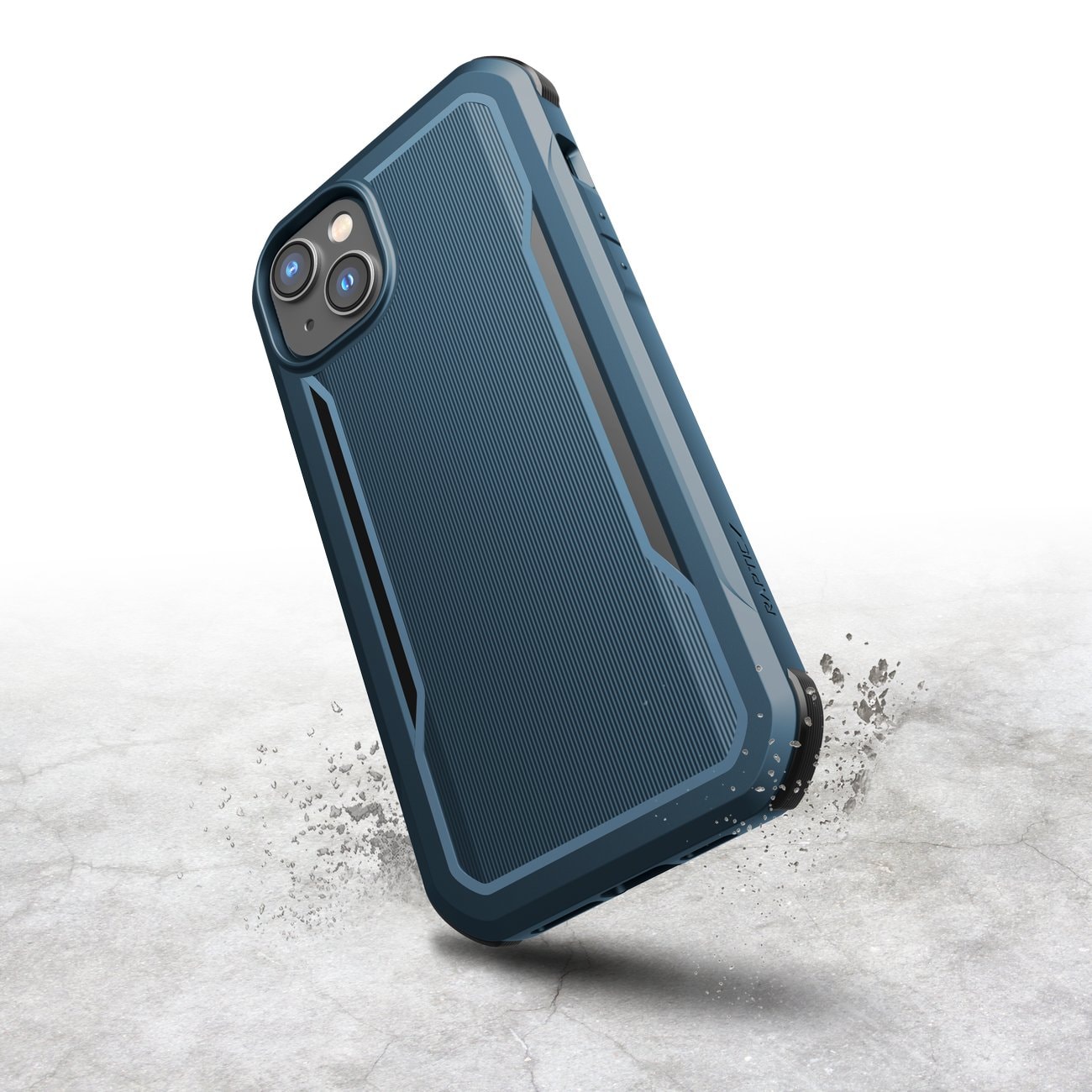 Raptic X-Doria Fort Case iPhone 14 Plus MagSafe panssaroidulla sinisellä kannella varustettuna