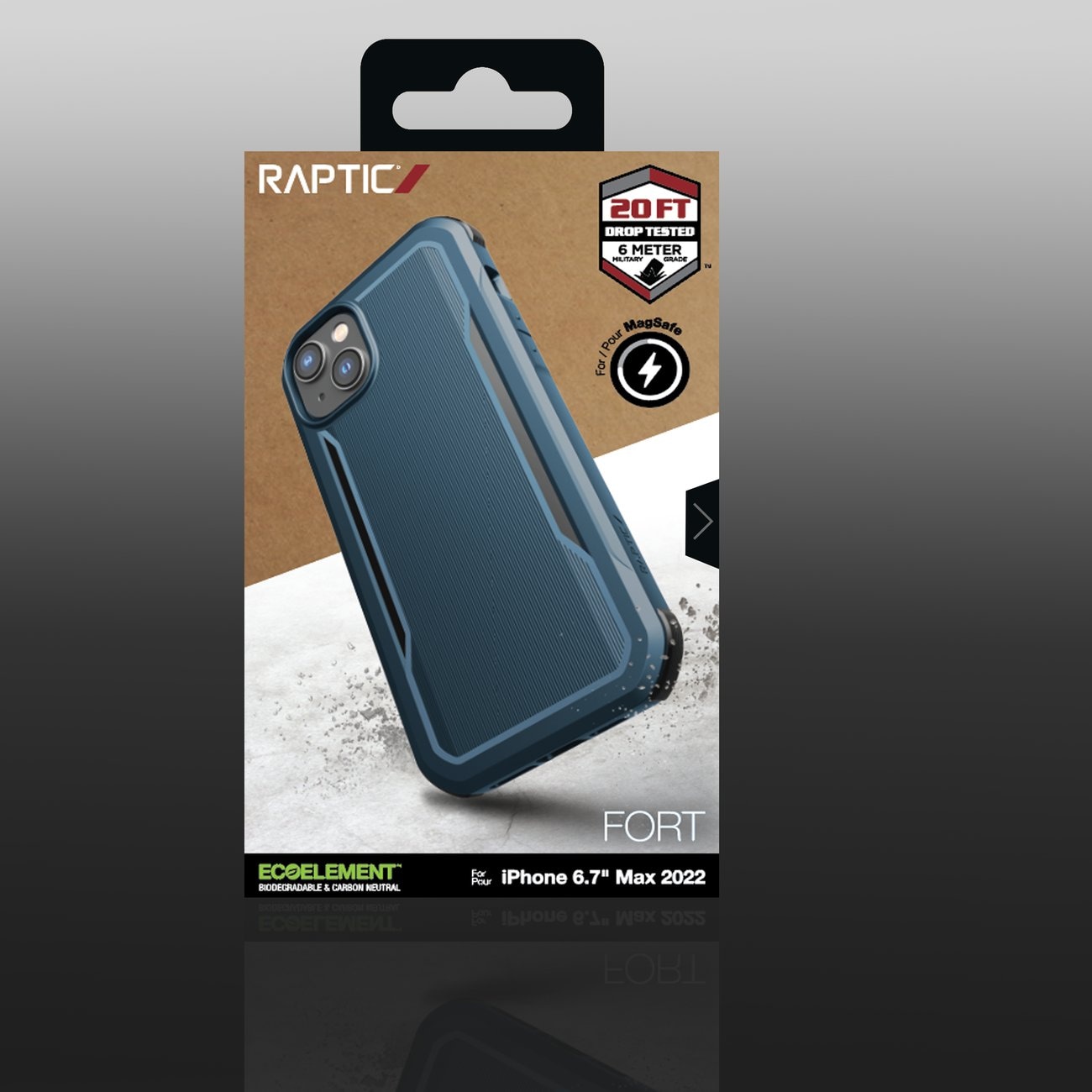 Raptic X-Doria Fort Case iPhone 14 Plus MagSafe panssaroidulla sinisellä kannella varustettuna