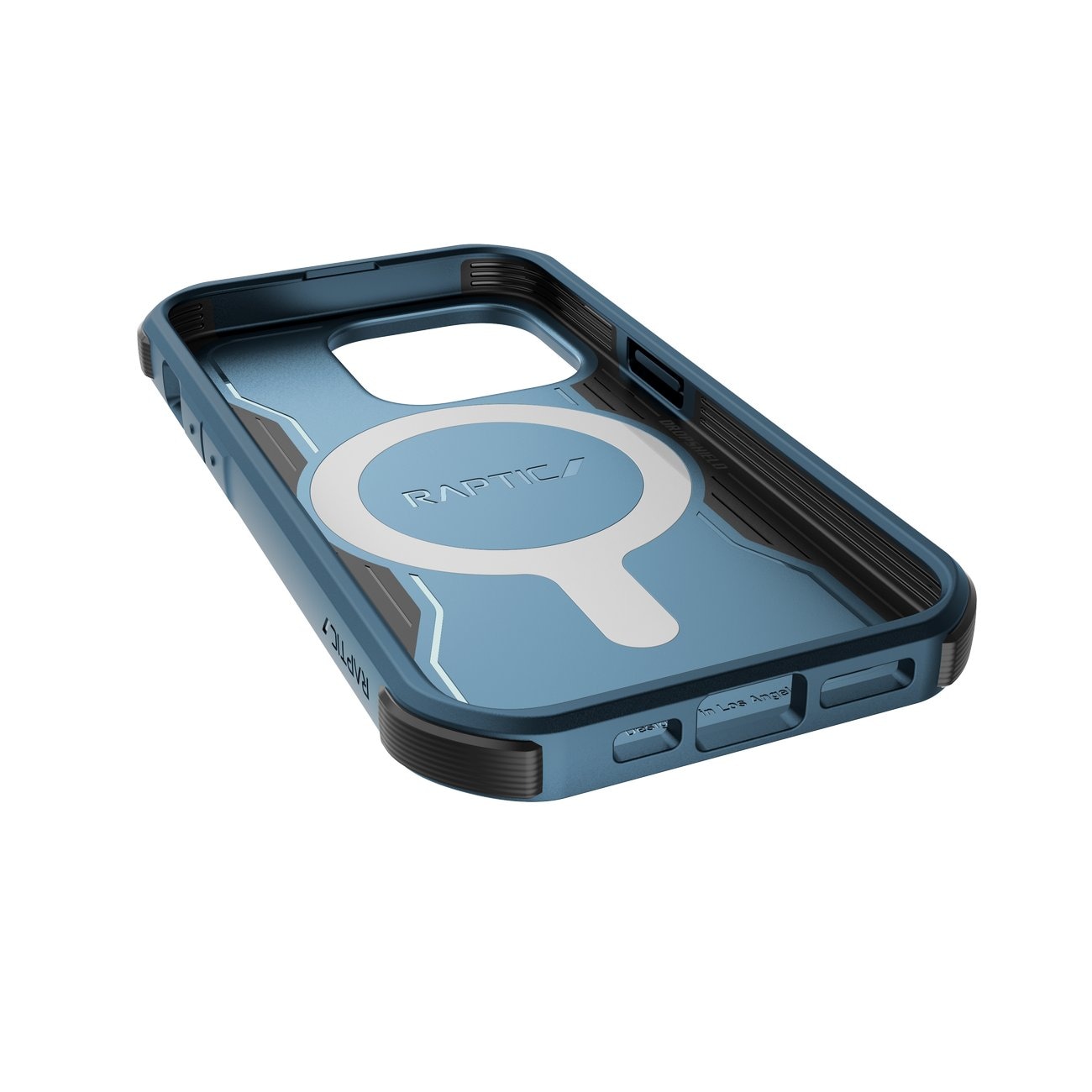 Raptic X-Doria Fort Case iPhone 14 Pro MagSafe panssaroidulla sinisellä suojuksella