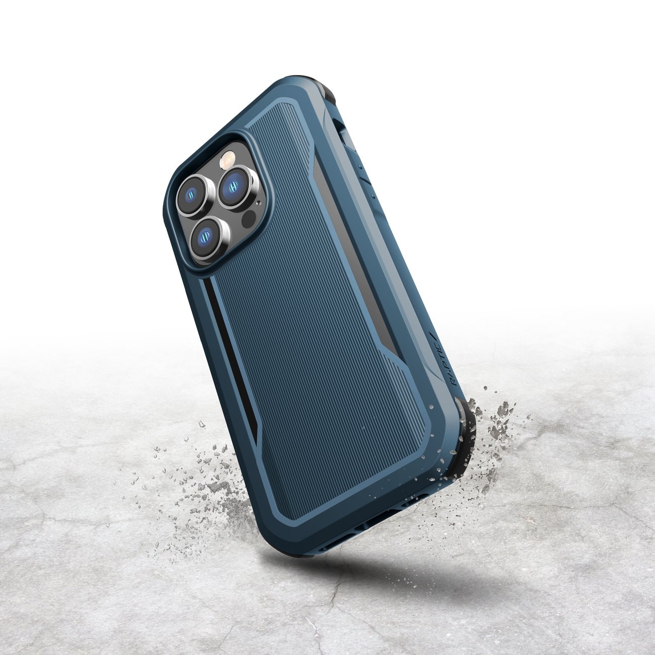 Raptic X-Doria Fort Case iPhone 14 Pro MagSafe panssaroidulla sinisellä suojuksella