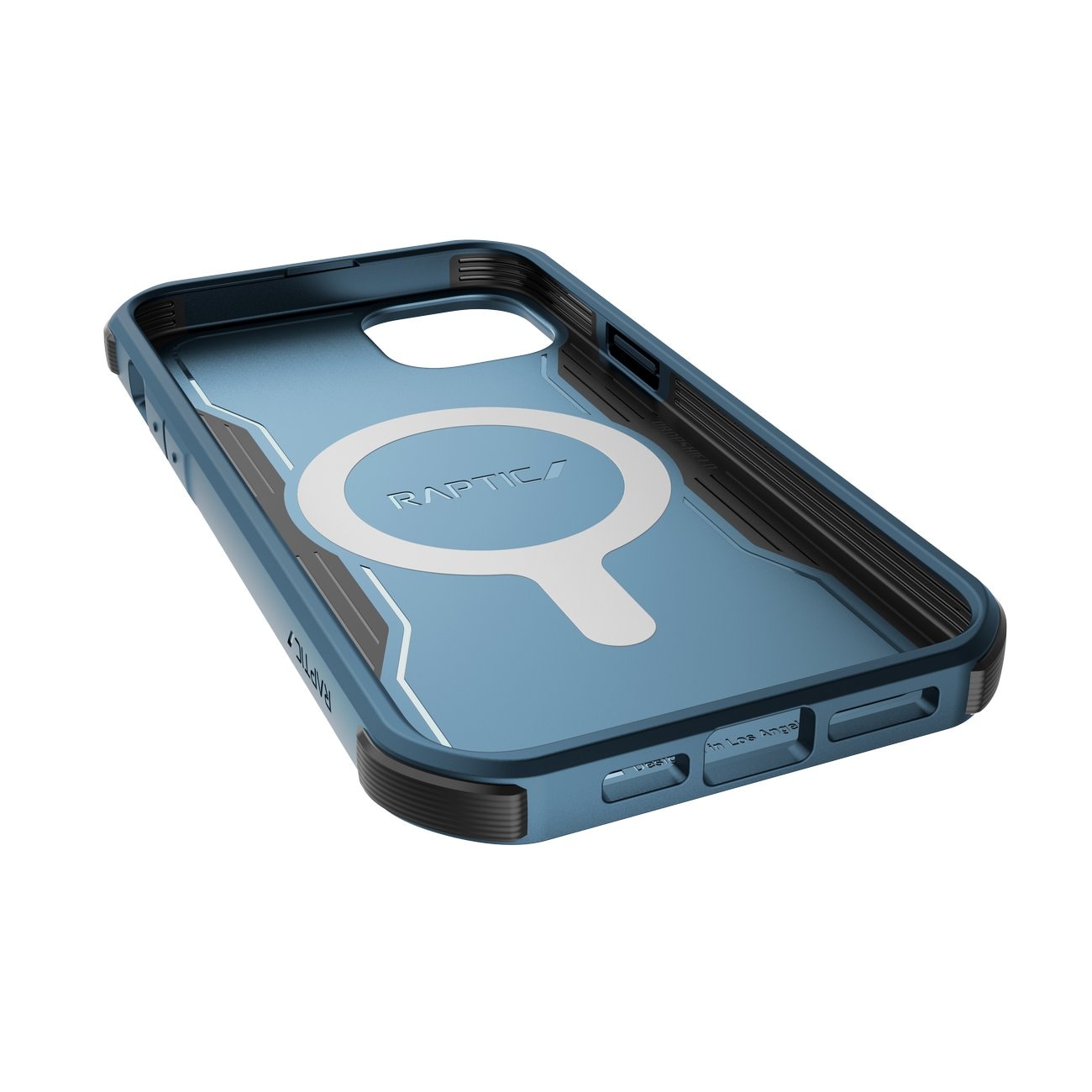 Raptic X-Doria Fort Case iPhone 14 Pro Max MagSafe panssaroidulla sinisellä kannella varustettuna