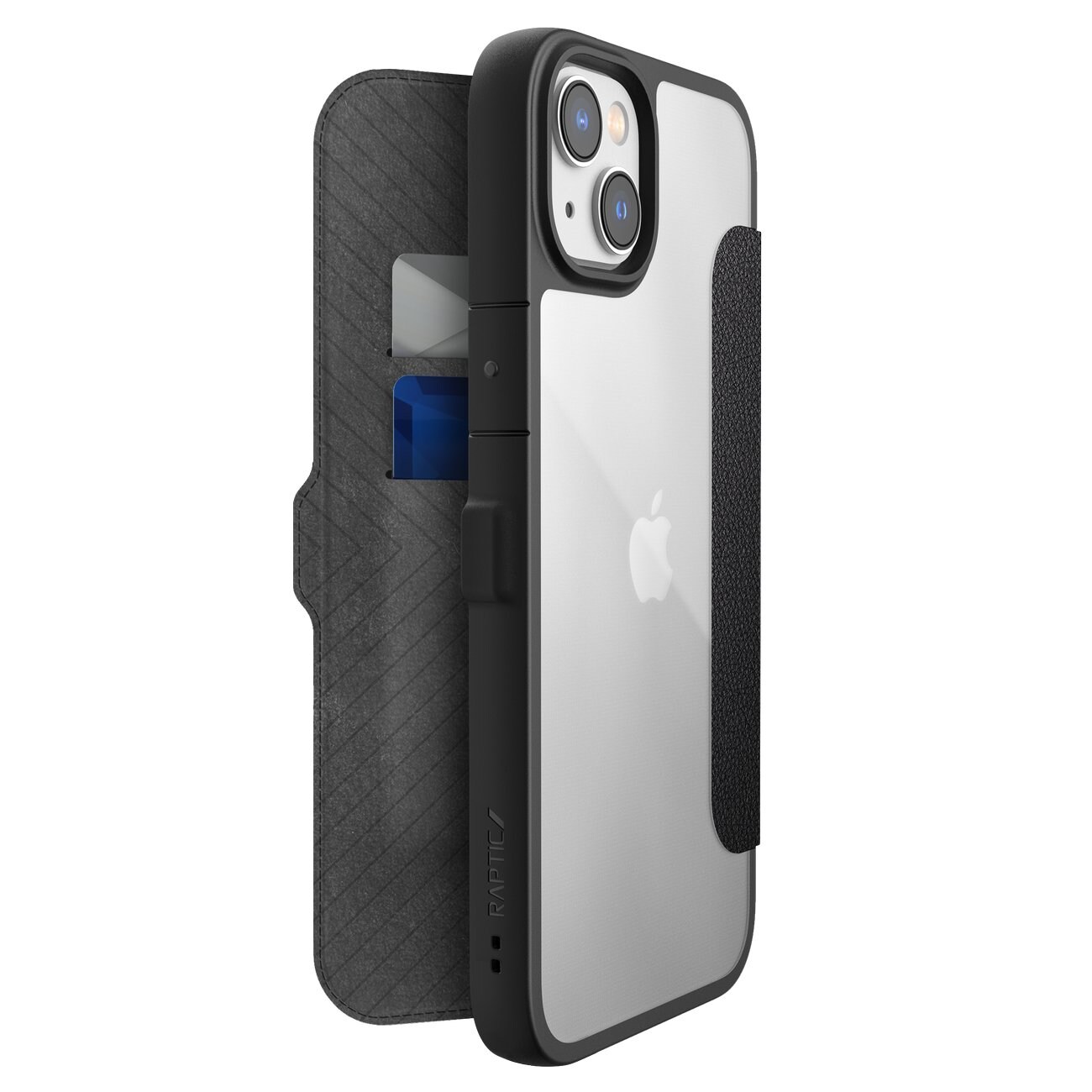 Raptic X-Doria Urban Folio Case iPhone 14 Plus flip kansi musta