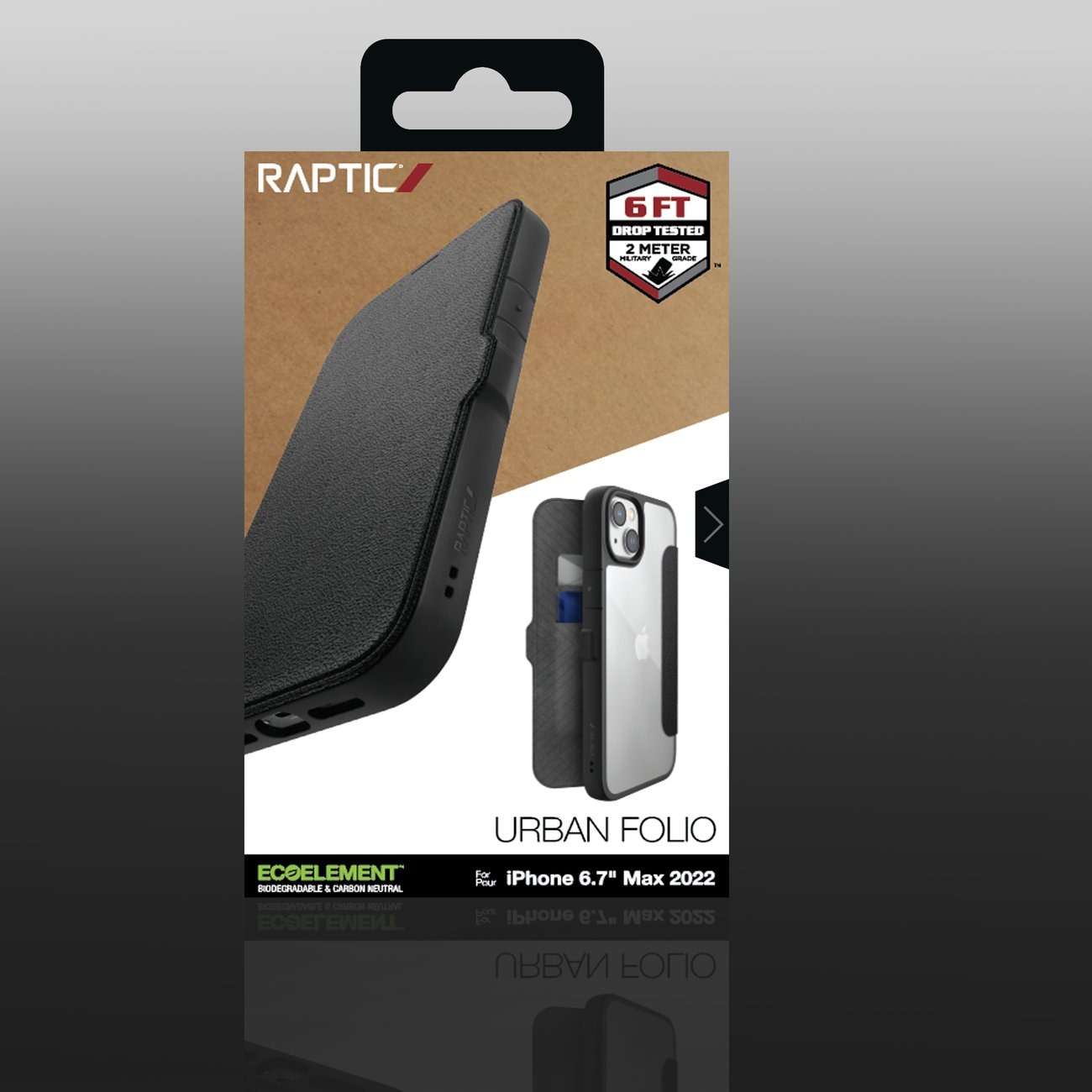 Raptic X-Doria Urban Folio Case iPhone 14 Plus flip kansi musta
