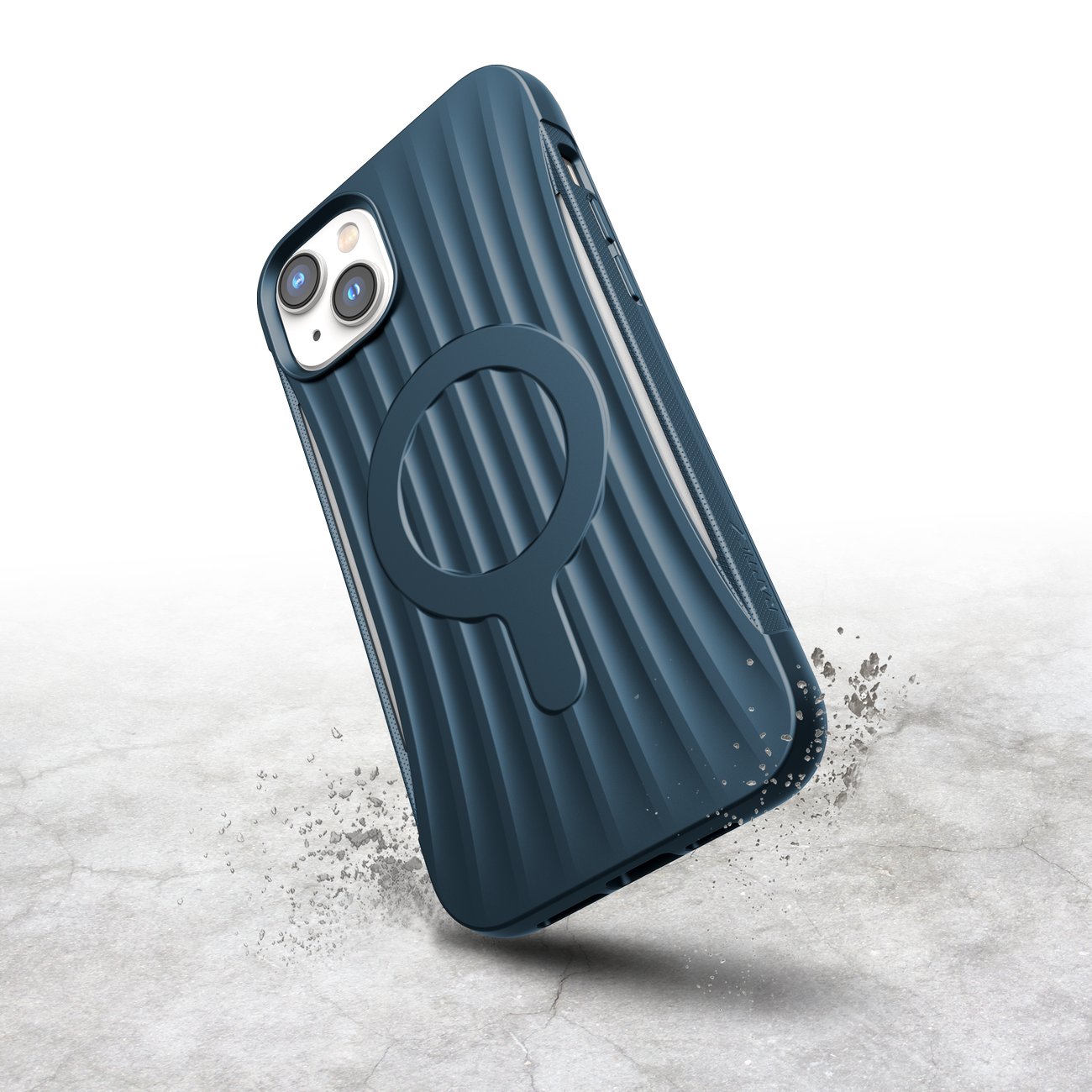 Raptic X-Doria Clutch Case iPhone 14 Plus MagSafe takakuori sininen