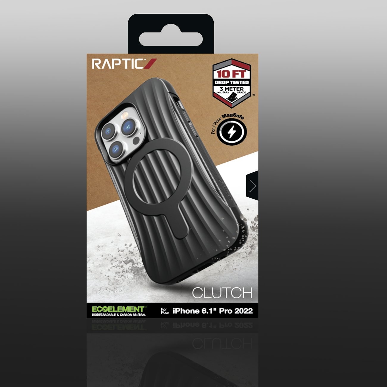Raptic X-Doria Clutch Case iPhone 14 Pro MagSafe takakuorella musta