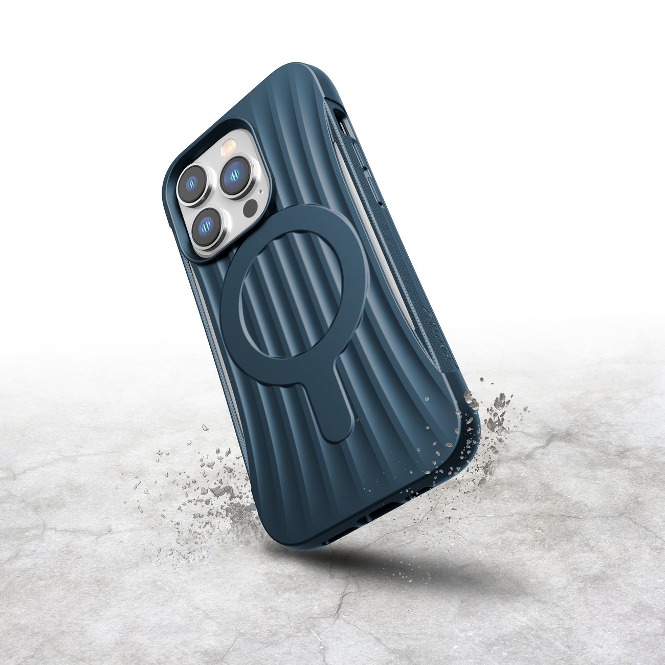 Raptic X-Doria Clutch Case iPhone 14 Pro MagSafe takakannella sininen