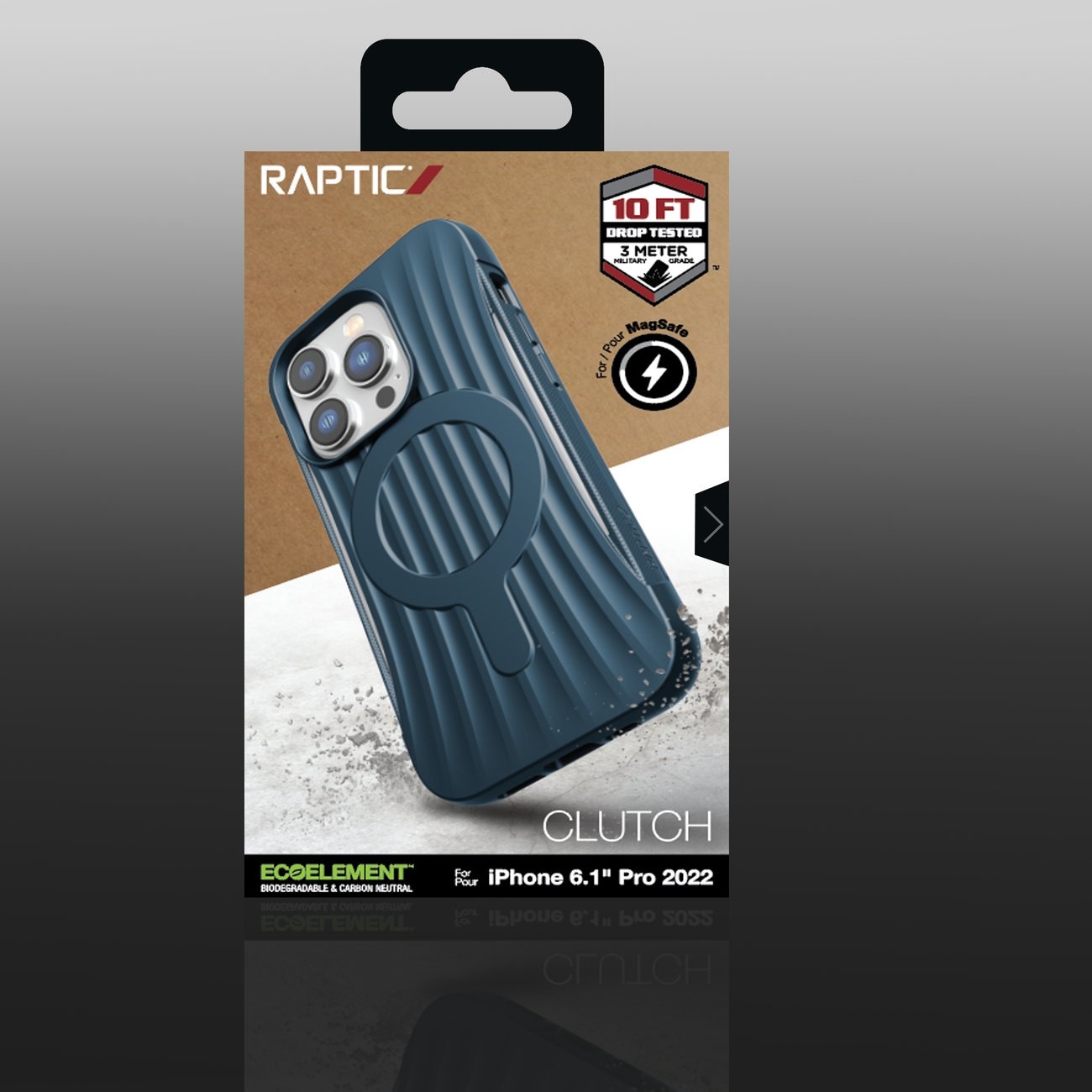Raptic X-Doria Clutch Case iPhone 14 Pro MagSafe takakannella sininen
