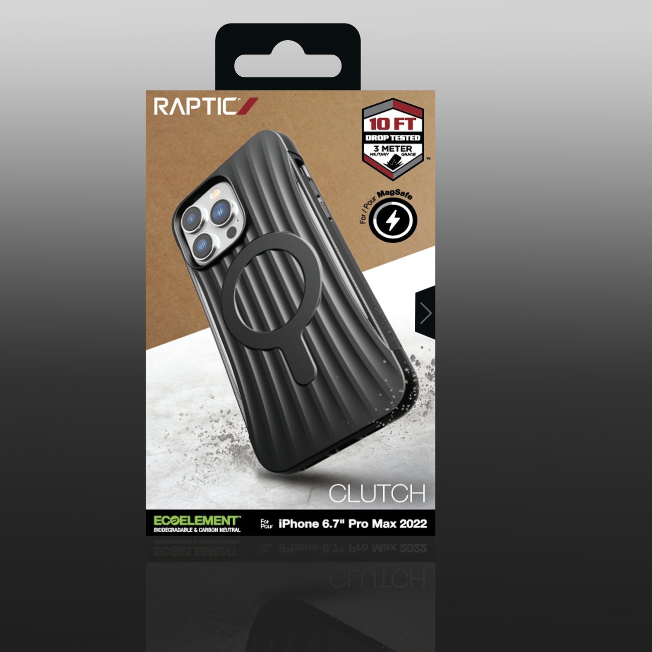 Raptic X-Doria Clutch Case iPhone 14 Pro Max MagSafe takakuori musta