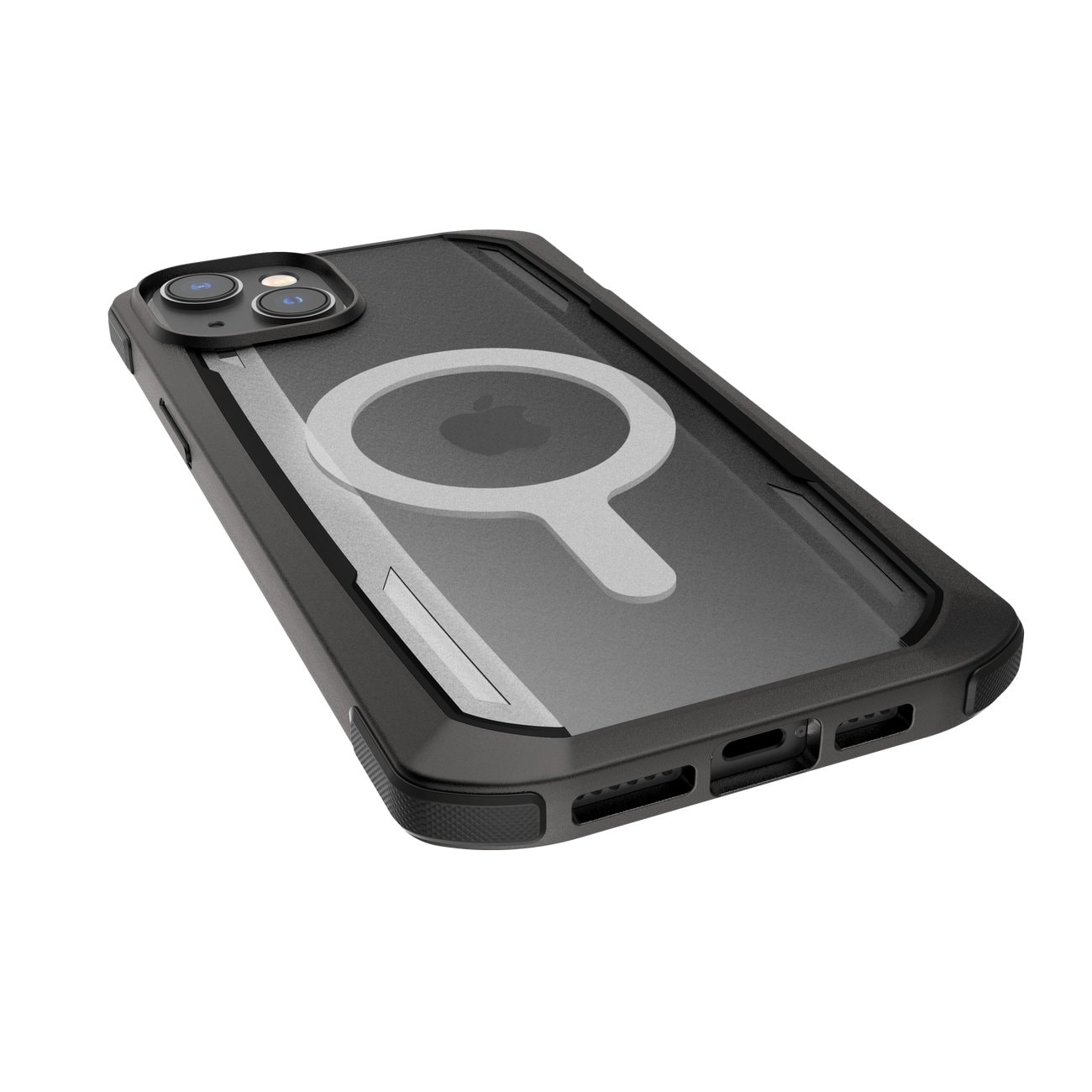Raptic X-Doria Secure Case varten iPhone 14 Plus MagSafe panssaroitu kansi musta