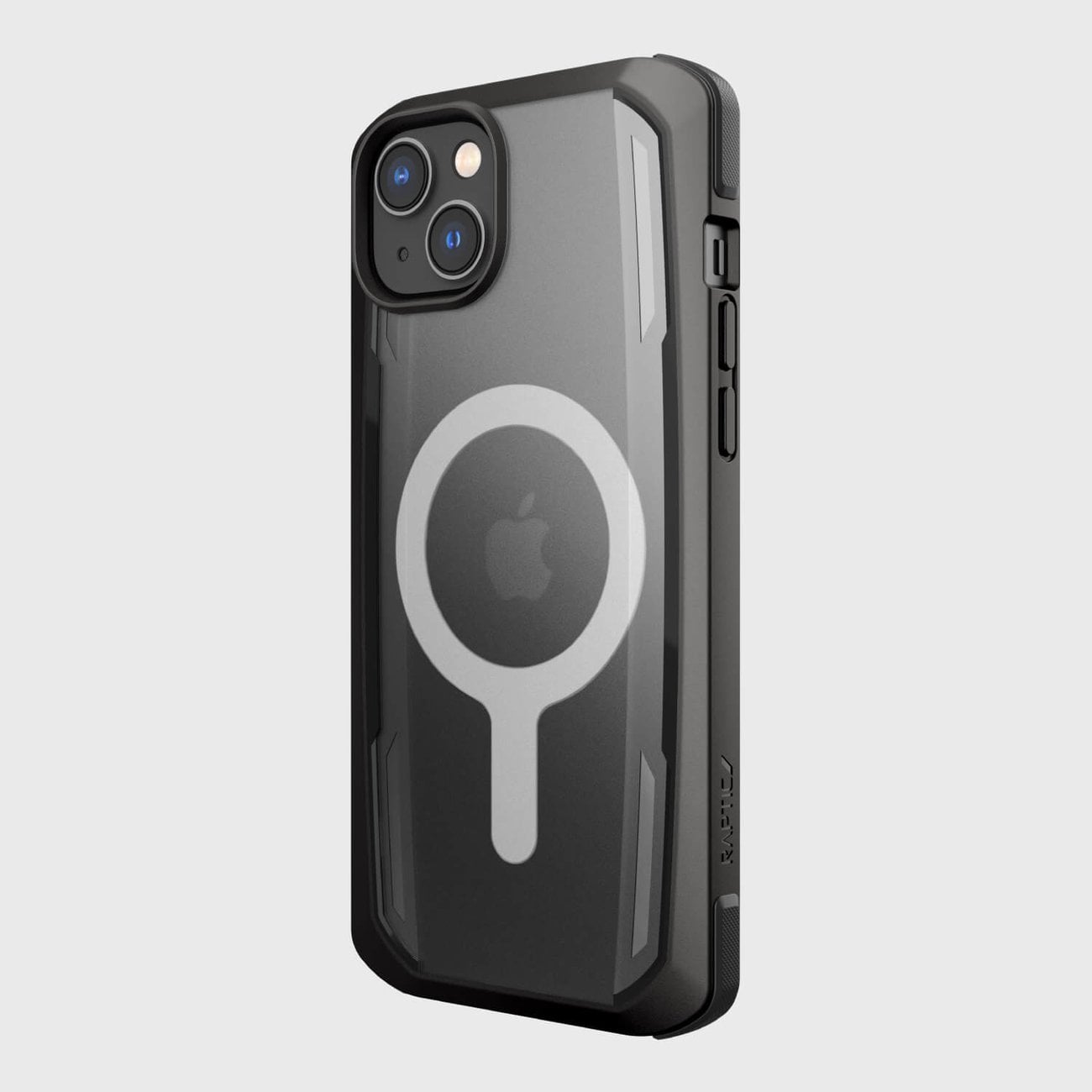 Raptic X-Doria Secure Case varten iPhone 14 Plus MagSafe panssaroitu kansi musta