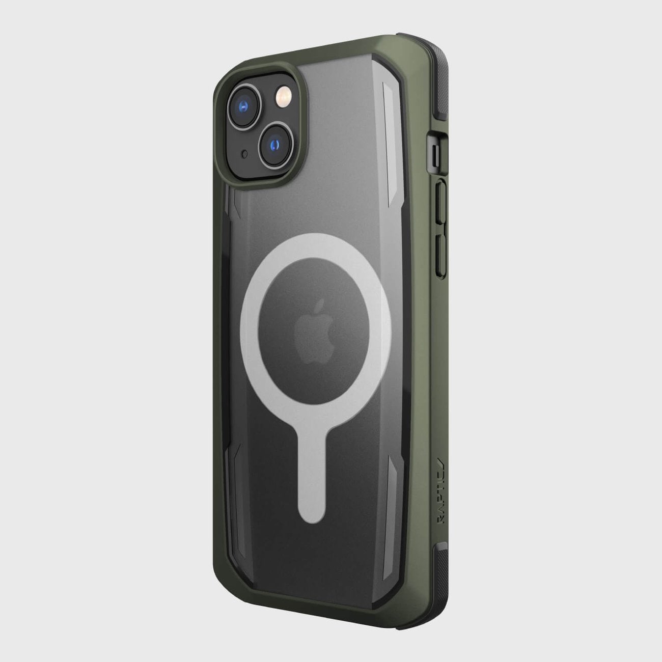 Raptic X-Doria Secure Case iPhone 14 Plus kanssa MagSafe panssaroitu kansi vihreä