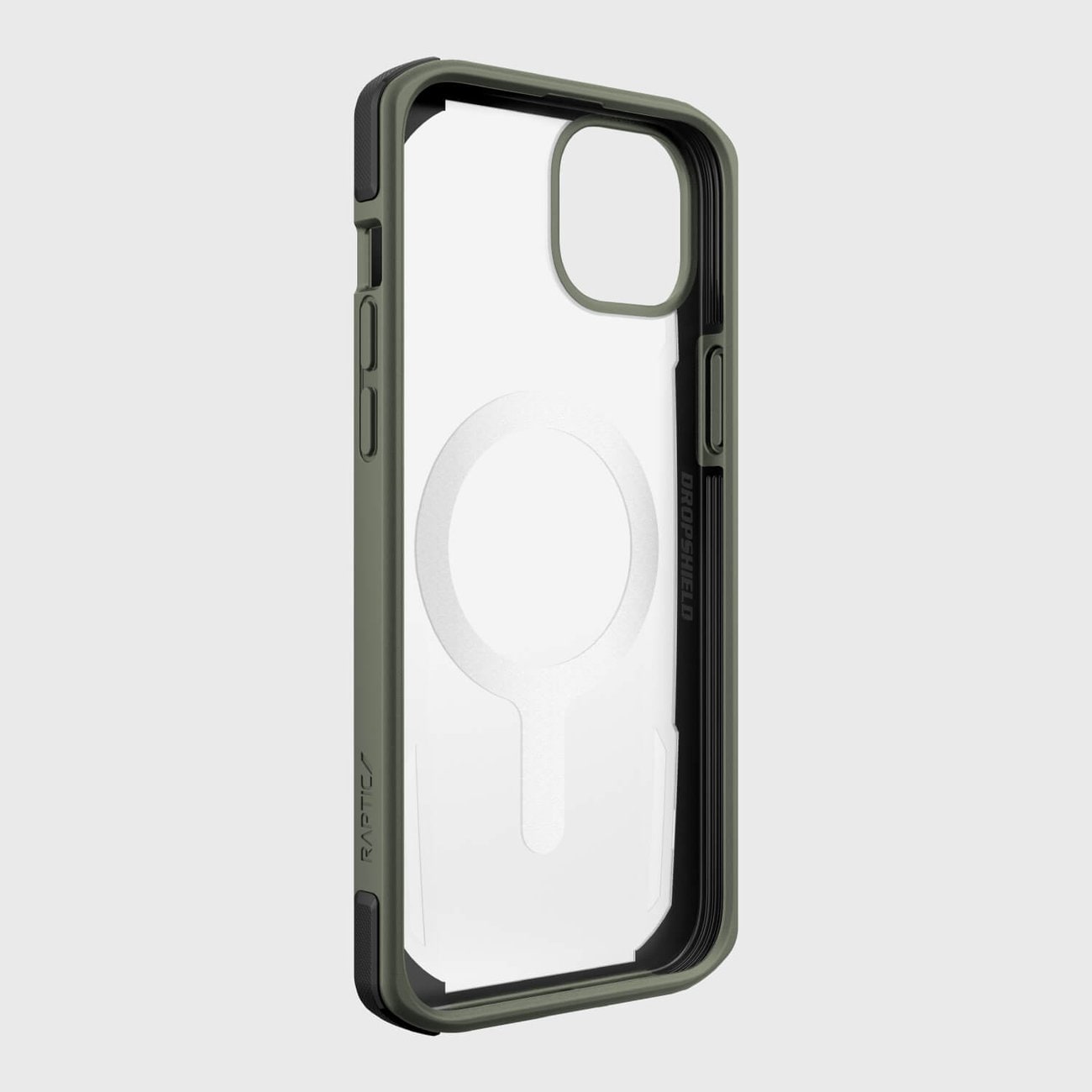 Raptic X-Doria Secure Case iPhone 14 Plus kanssa MagSafe panssaroitu kansi vihreä