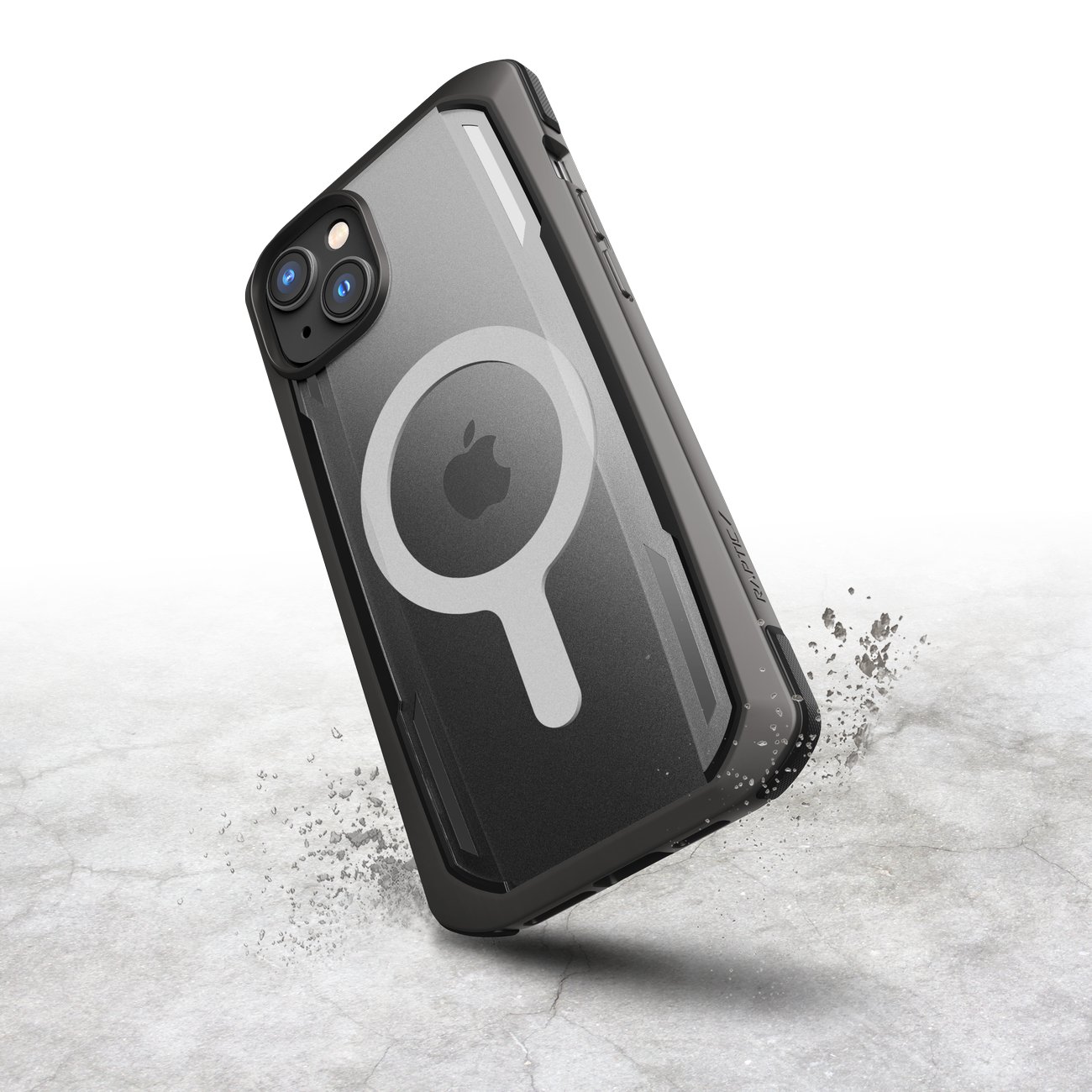 Raptic X-Doria Secure Case for iPhone 14 Pro kanssa MagSafe panssaroitu kansi musta