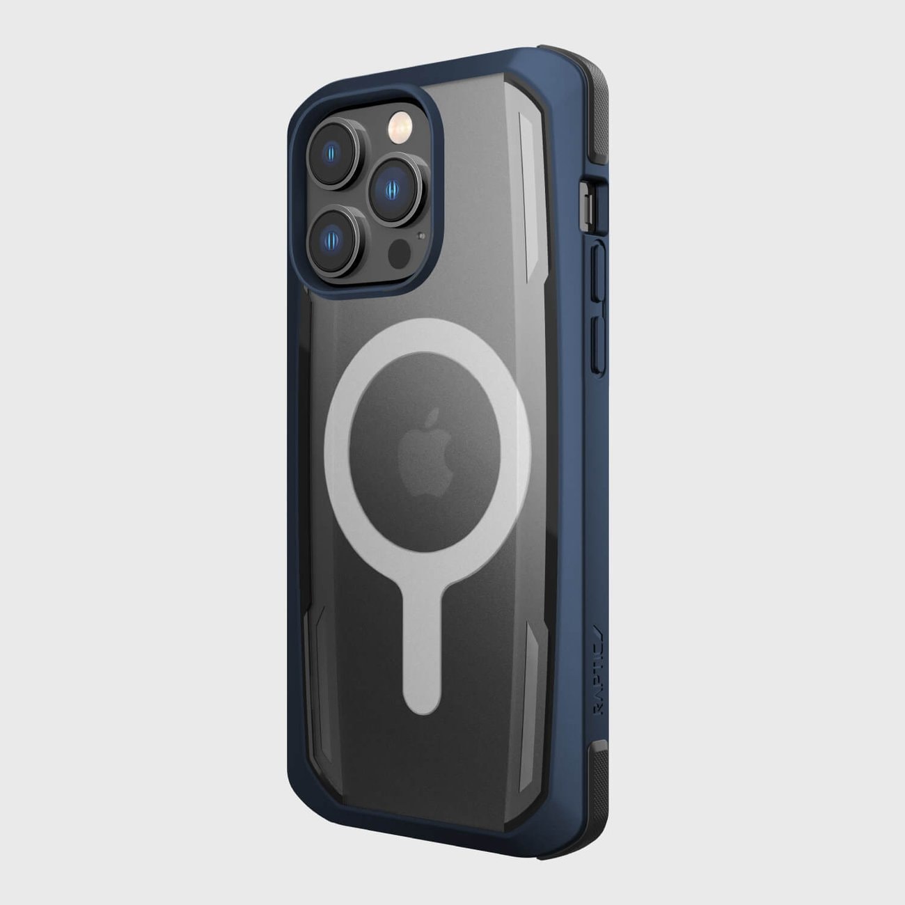 Raptic X-Doria Secure kotelo iPhone 14 Pro MagSafe panssaroitu kansi sininen