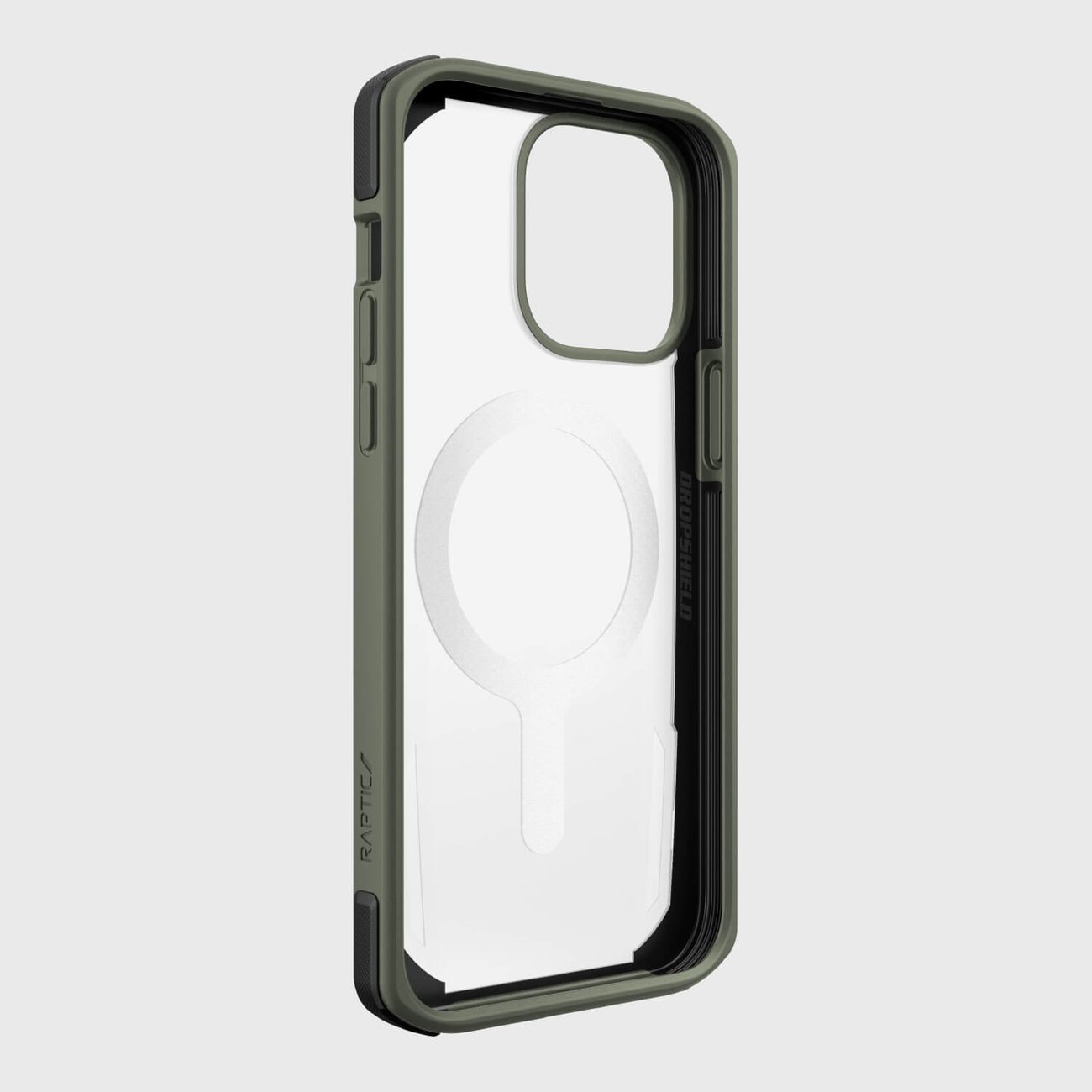 Raptic X-Doria Secure Case iPhone 14 Pro MagSafe panssaroitu suojus vihreä