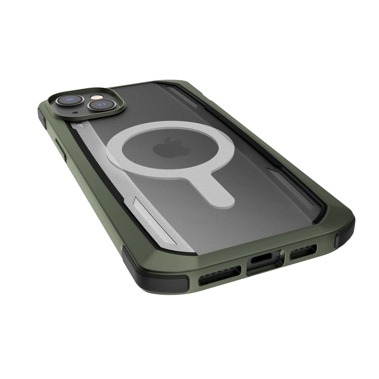 Raptic X-Doria Secure Case iPhone 14 Pro MagSafe panssaroitu suojus vihreä
