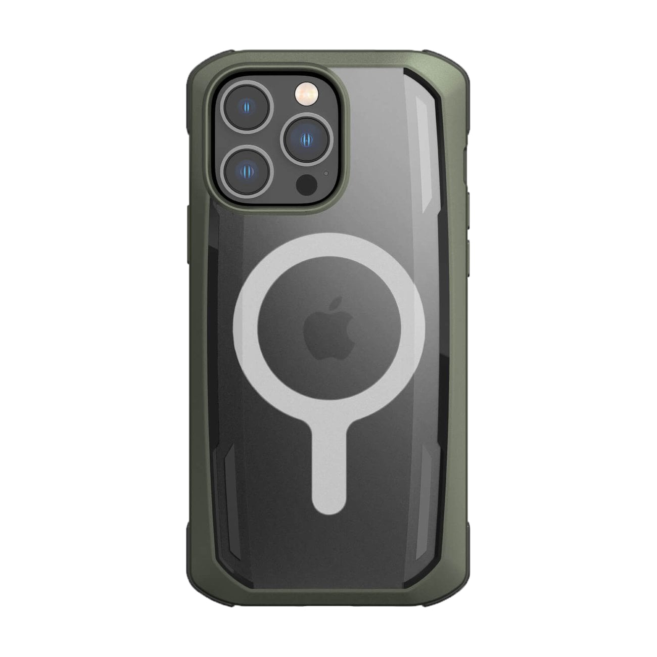 Raptic X-Doria Secure Case iPhone 14 Pro MagSafe panssaroitu suojus vihreä