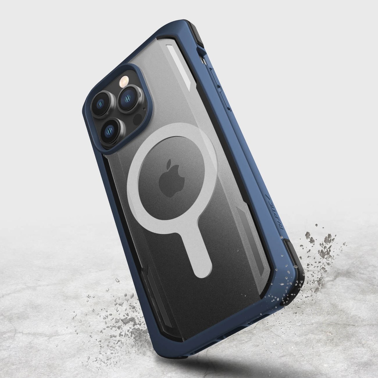 Raptic X-Doria Secure Case for iPhone 14 Pro Max MagSafe panssaroitu kansi sininen