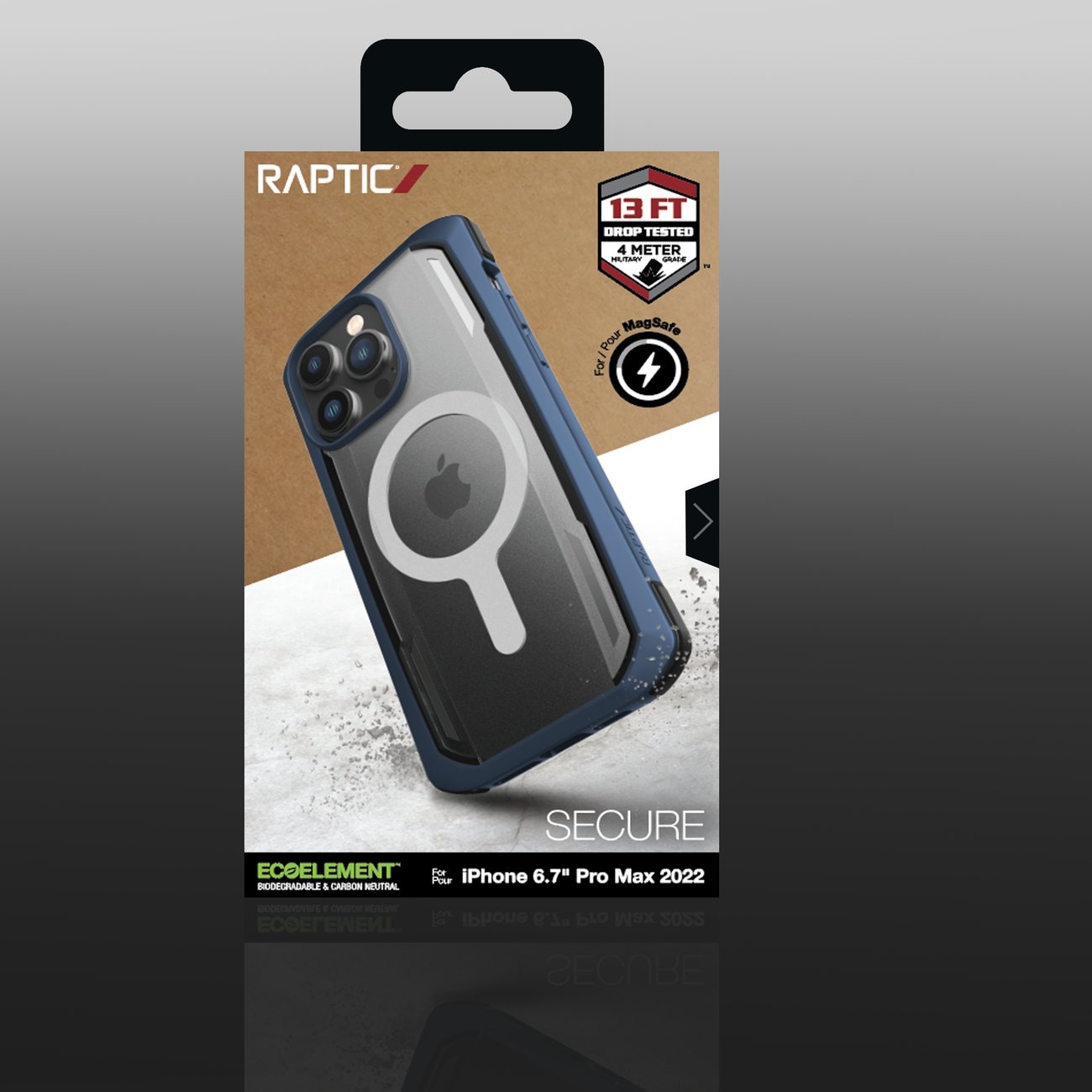 Raptic X-Doria Secure Case for iPhone 14 Pro Max MagSafe panssaroitu kansi sininen