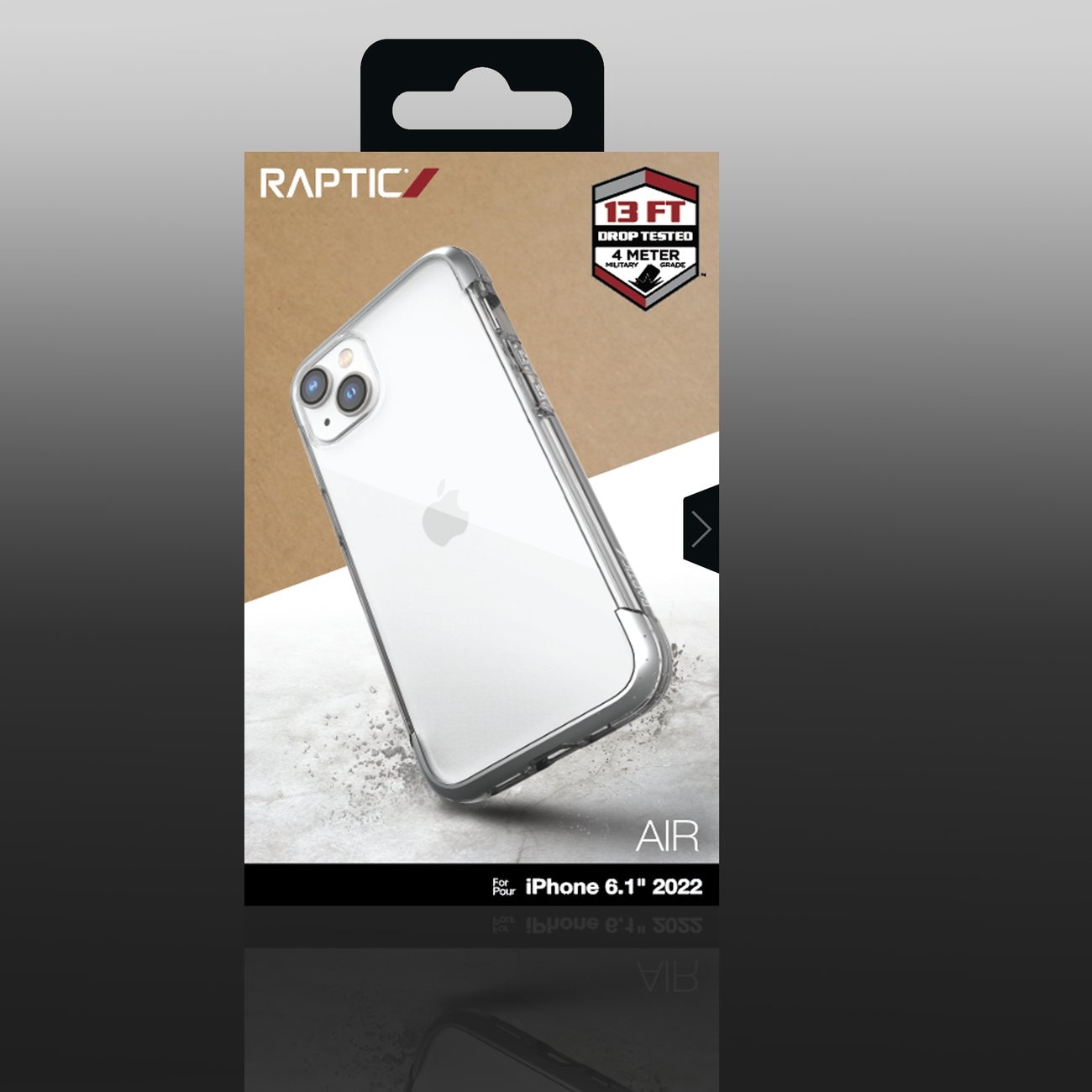 Raptic X-Doria Air Case iPhone 14 panssaroitu kansi hopea