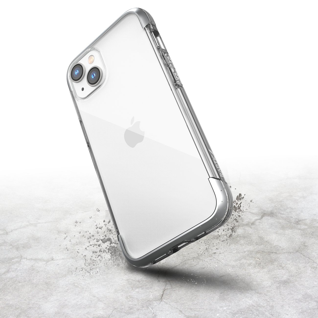 Raptic X-Doria Air Kotelo iPhone 14 Plus panssaroitu kansi hopea