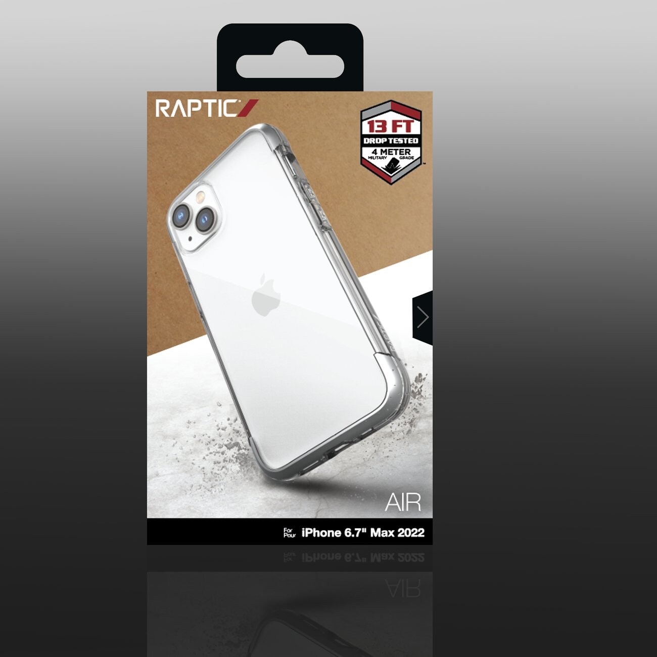 Raptic X-Doria Air Kotelo iPhone 14 Plus panssaroitu kansi hopea