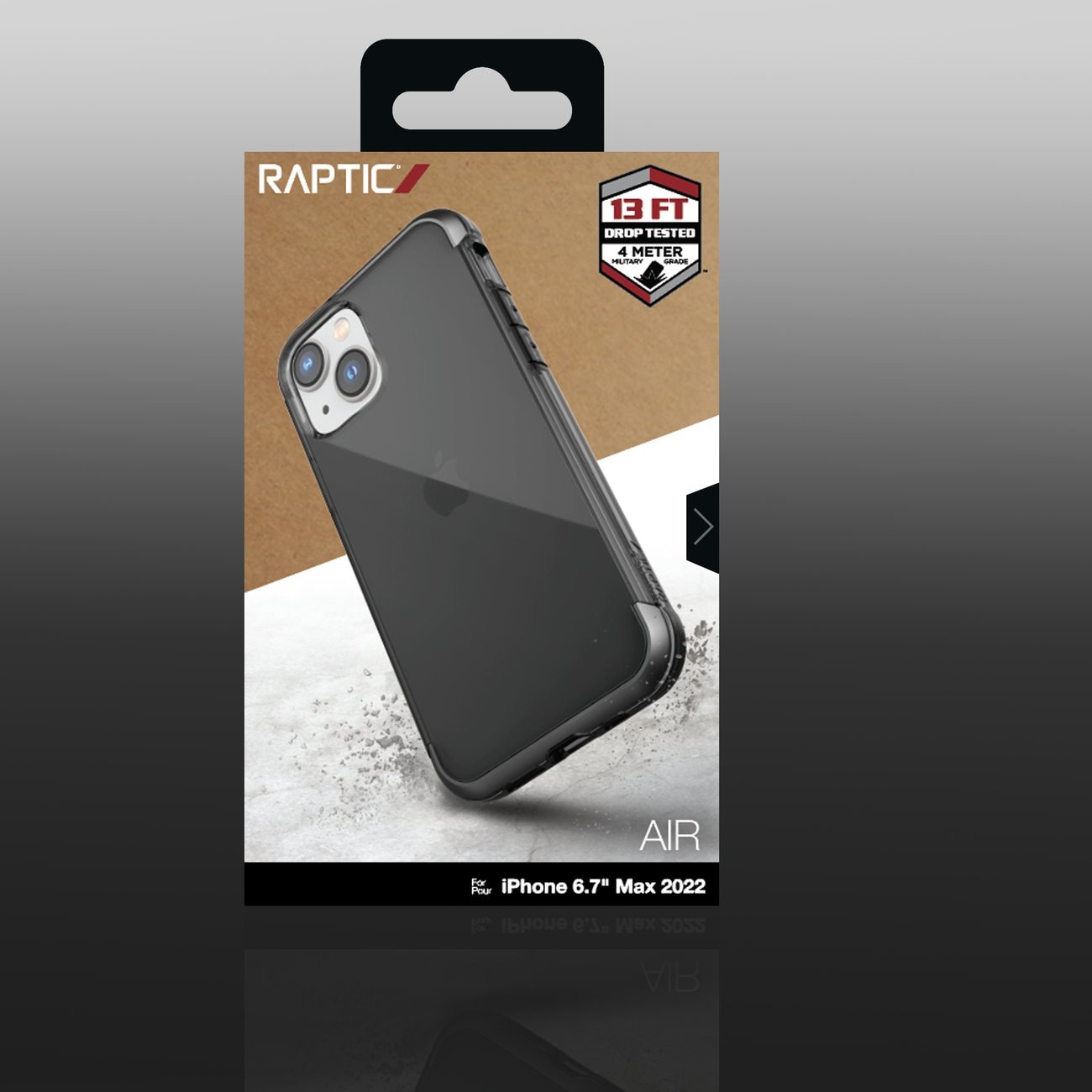 Raptic X-Doria Air Case iPhone 14 Plus panssaroitu kansi harmaa