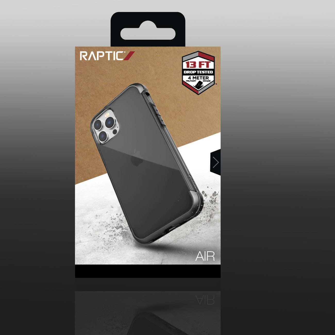 Raptic X-Doria Air Case iPhone 14 Pro panssaroitu kansi harmaa