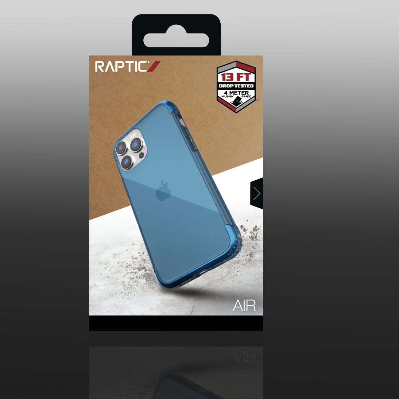 Raptic X-Doria Air Kotelo iPhone 14 Pro panssaroitu kansi sininen