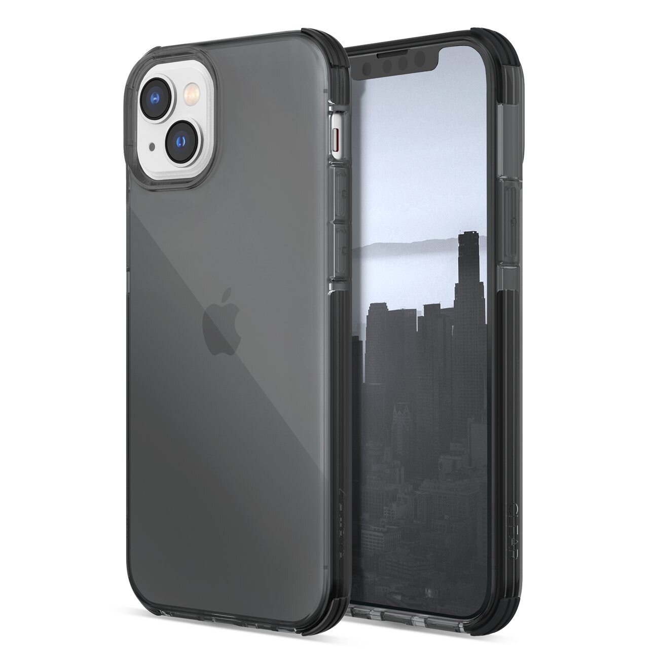 Raptic X-Doria Clear Case iPhone 14 panssaroitu kansi harmaa