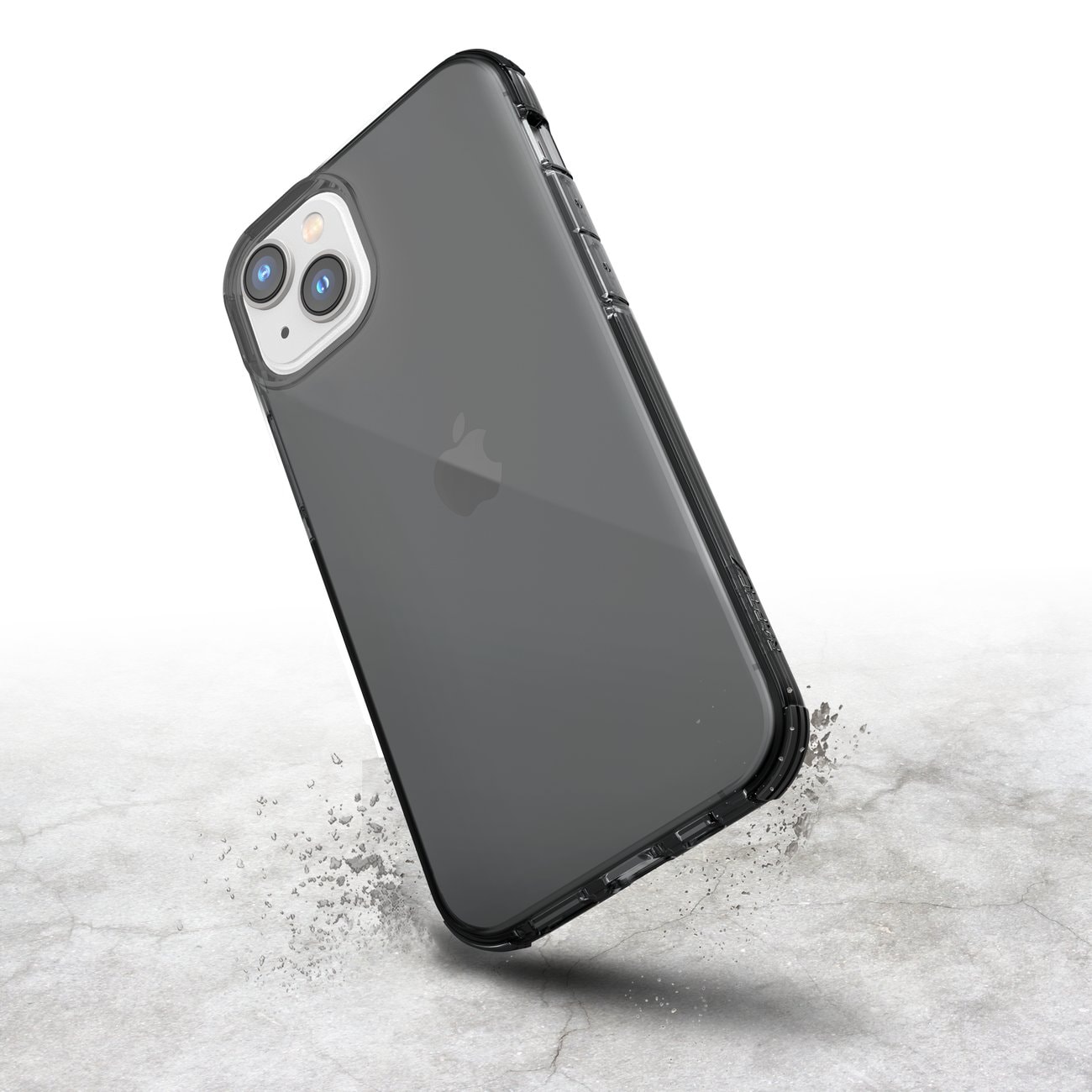 Raptic X-Doria Clear Case iPhone 14 panssaroitu kansi harmaa