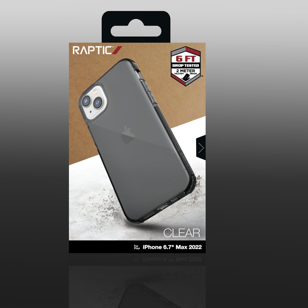 Raptic X-Doria Clear Case iPhone 14 Plus panssaroitu kansi harmaa