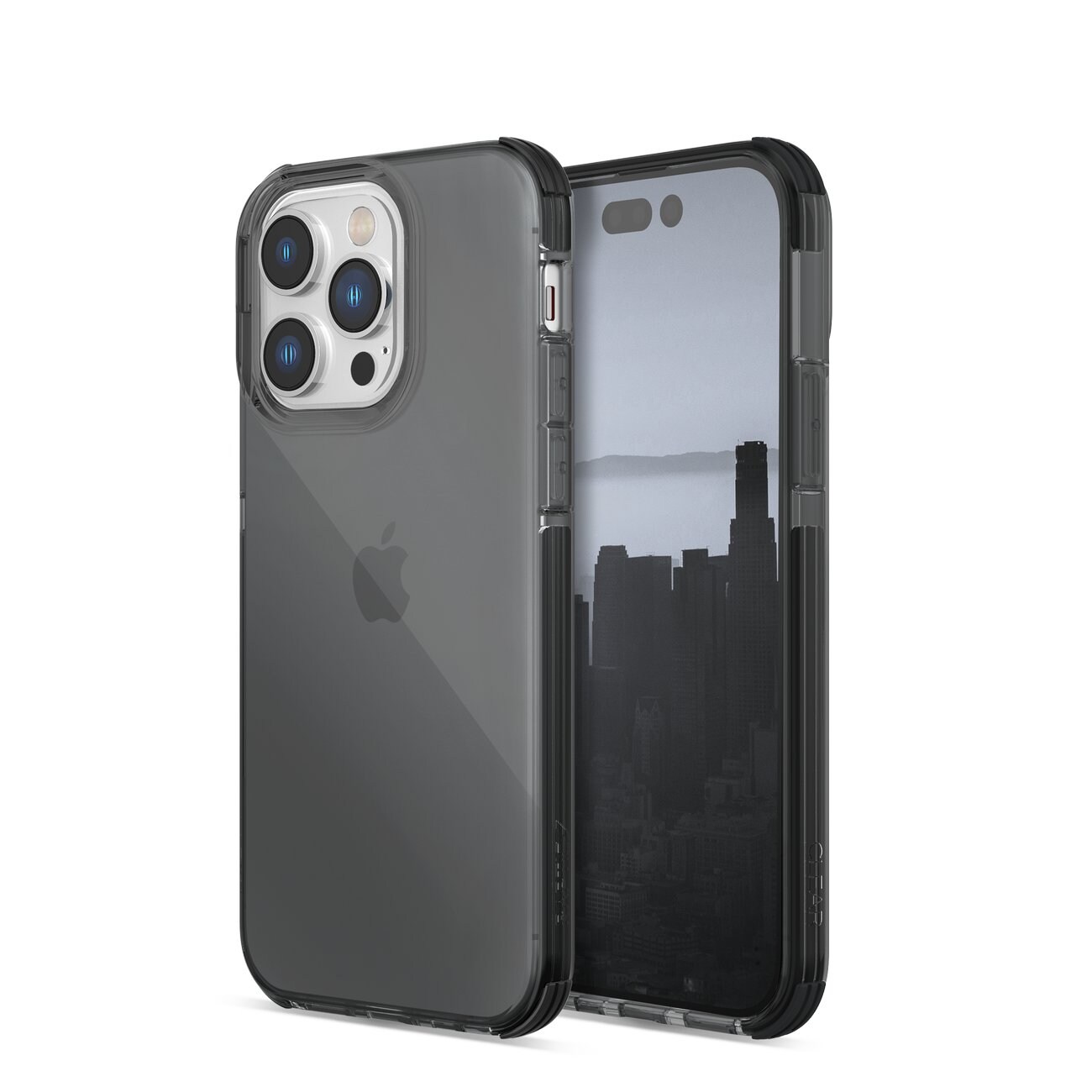 Raptic X-Doria Clear Case iPhone 14 Pro panssaroitu kansi harmaa