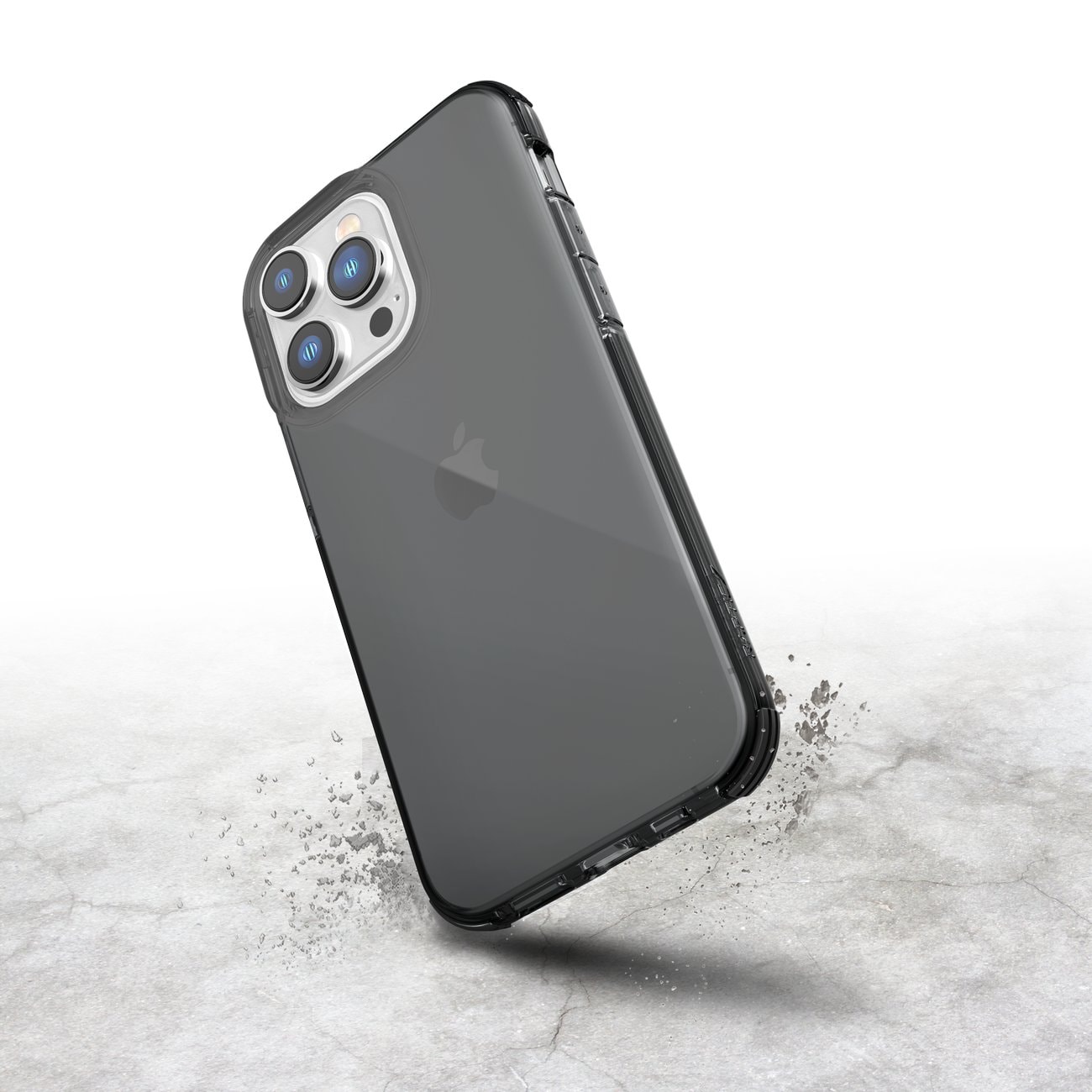 Raptic X-Doria Clear Case iPhone 14 Pro panssaroitu kansi harmaa