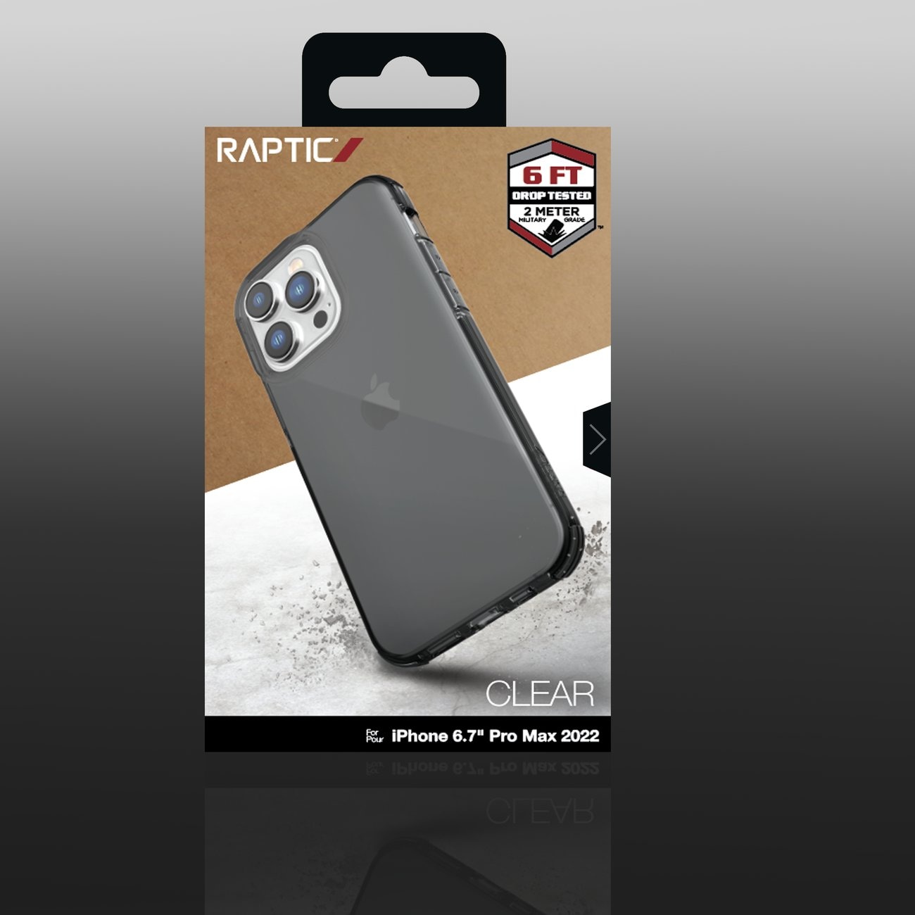 Raptic X-Doria Clear Case iPhone 14 Pro Max panssaroitu kansi musta