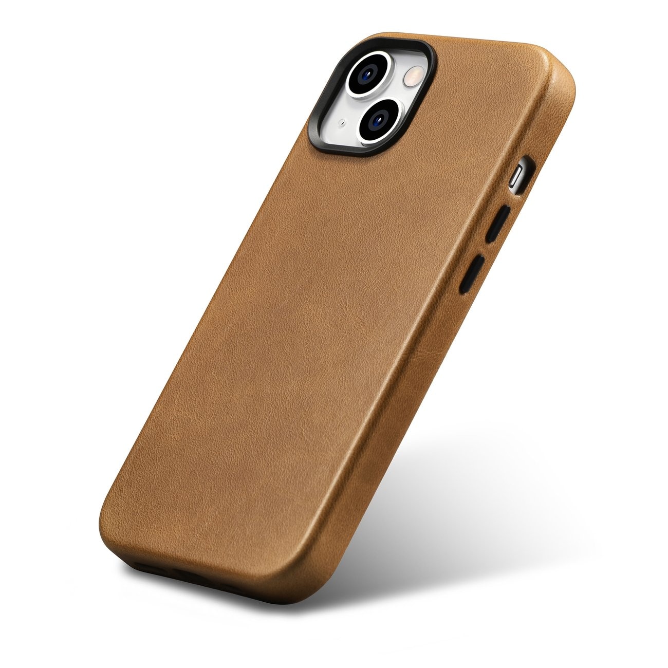 iCarer Premium Öljyvaha Nahkakotelo iPhone 14 Plus Magneettinen MagSafe ruskea (WMI14220703-TN)