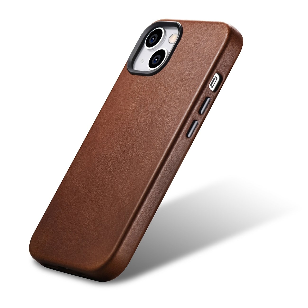 iCarer Premium Nahkakotelo iPhone 14 Plus Magneettinen MagSafe Ruskea (WMI14220703-RB)