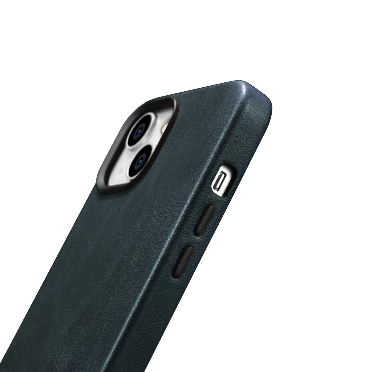 iCarer Premium Öljyvaha Nahkakotelo iPhone 14 Plus Magneettinen MagSafe tummansininen