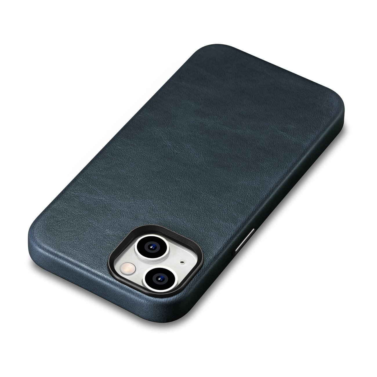 iCarer Premium Öljyvaha Nahkakotelo iPhone 14 Plus Magneettinen MagSafe tummansininen