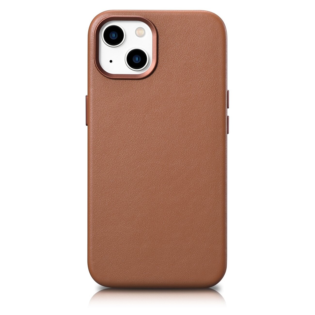iCarer Kotelo Nahka Kotelo Cover for iPhone 14 Brown (WMI14220705-BN) (MagSafe yhteensopiva)
