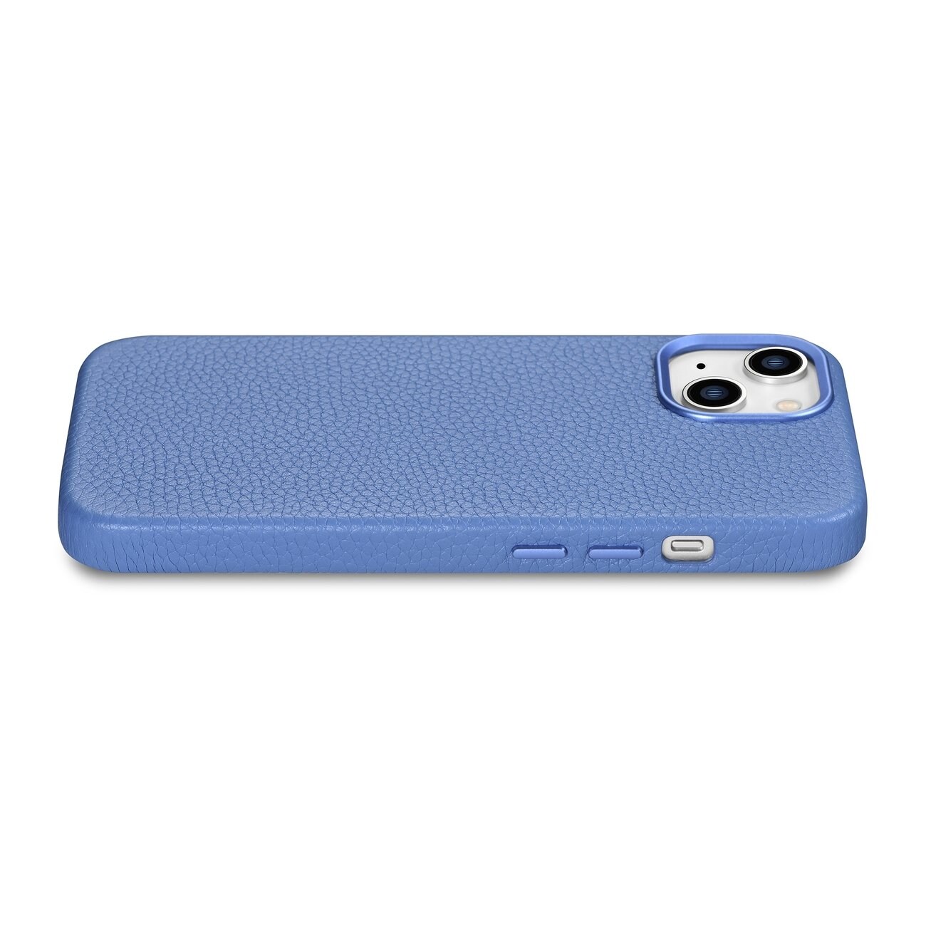 iCarer Litchi Premium Nahkakotelo iPhone 14 Plus Magneettinen MagSafe vaaleansininen