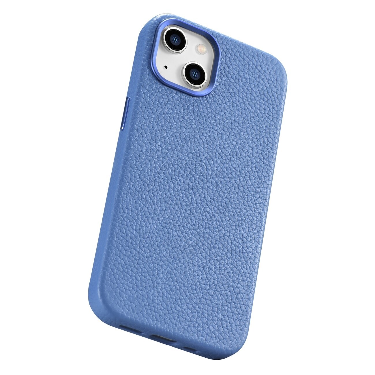 iCarer Litchi Premium Nahkakotelo iPhone 14 Plus Magneettinen MagSafe vaaleansininen