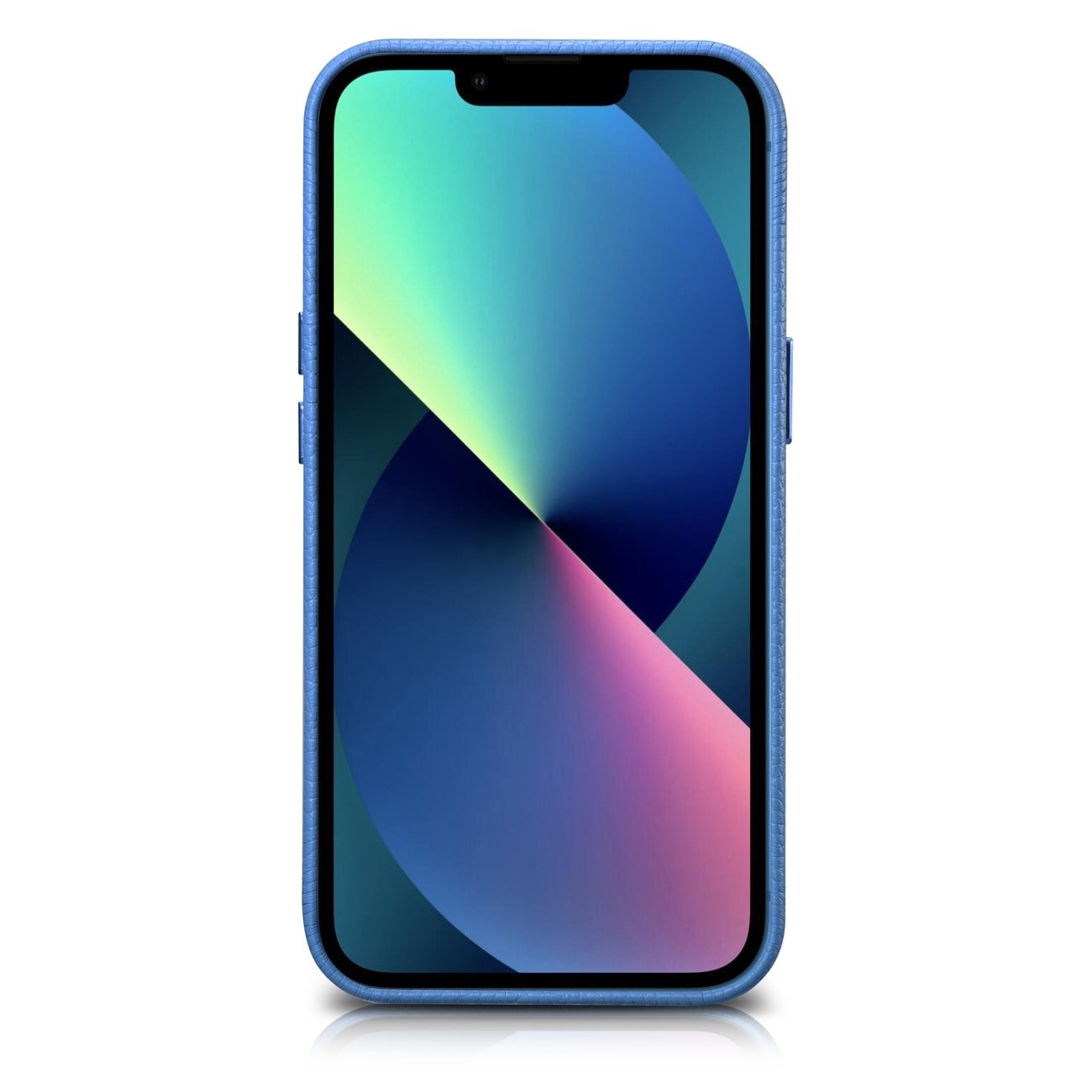 iCarer Litchi Premium Nahkakotelo iPhone 14 Plus Magneettinen MagSafe vaaleansininen