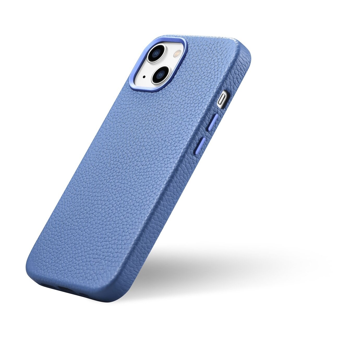 iCarer Litchi Premium Nahkakotelo iPhone 14 Plus Magneettinen MagSafe vaaleansininen