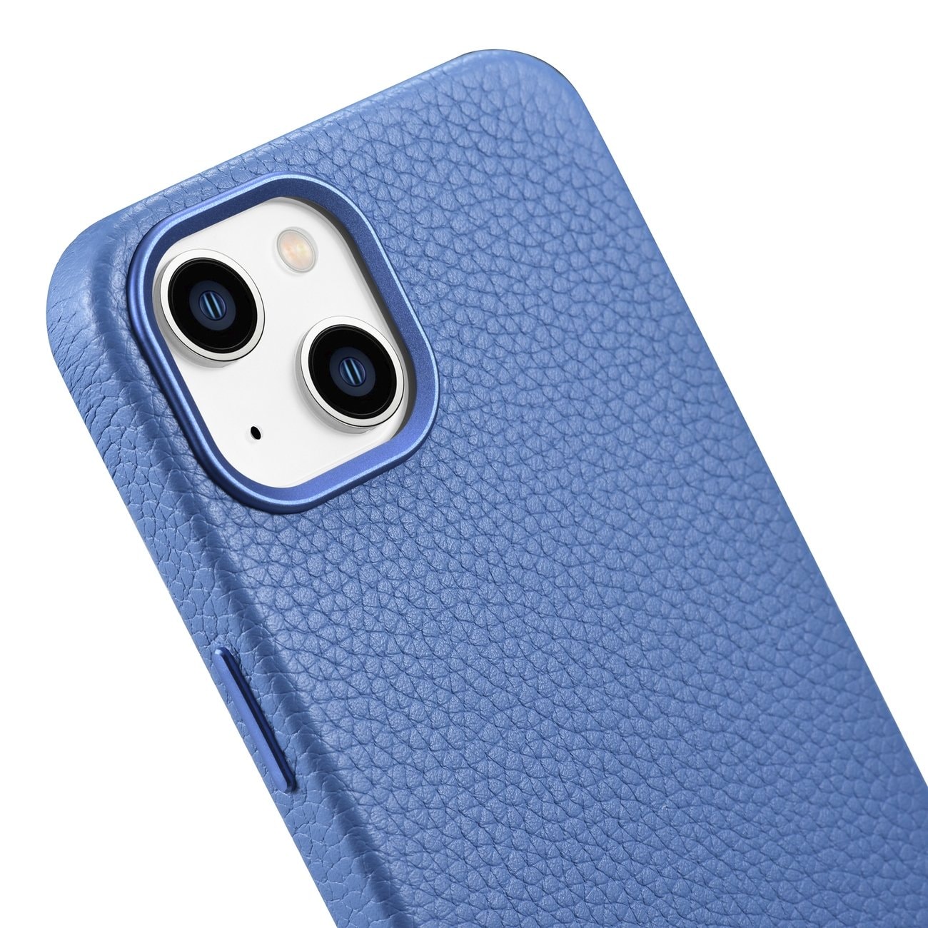 iCarer Litchi Premium Nahkakotelo iPhone 14 Plus Magneettinen MagSafe vaaleansininen