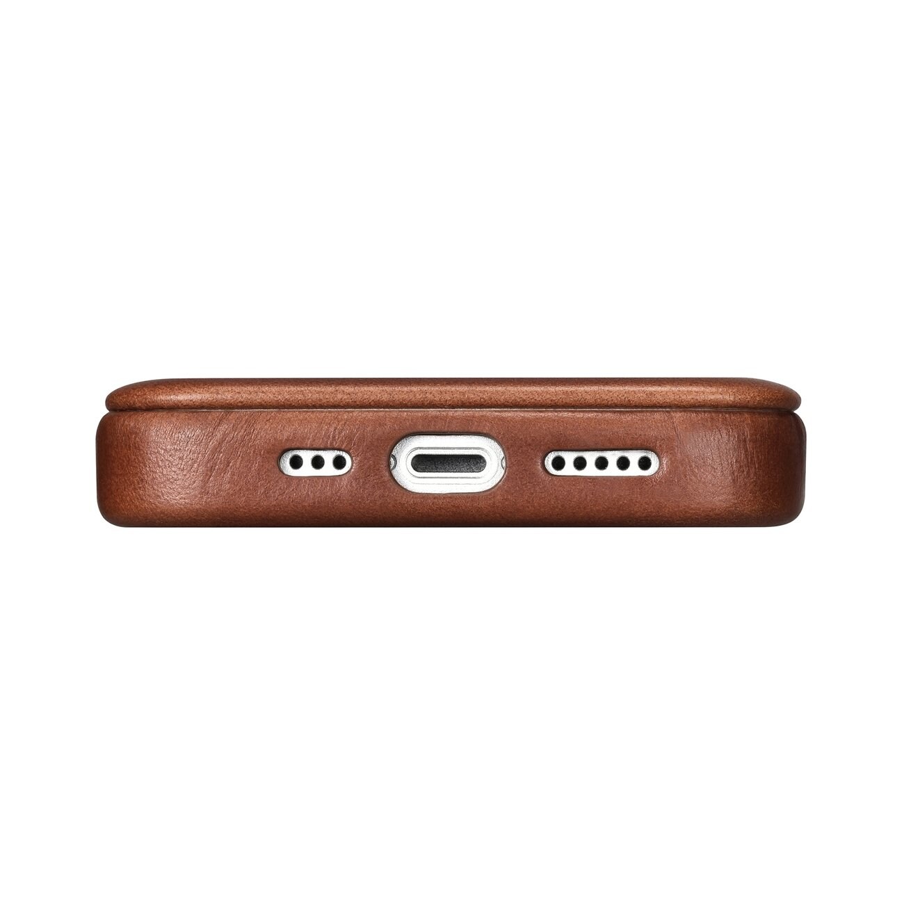 iCarer CE Öljyvaha Premium Nahka Folio Case iPhone 14 Plus magneettisella flipillä MagSafe ruskea