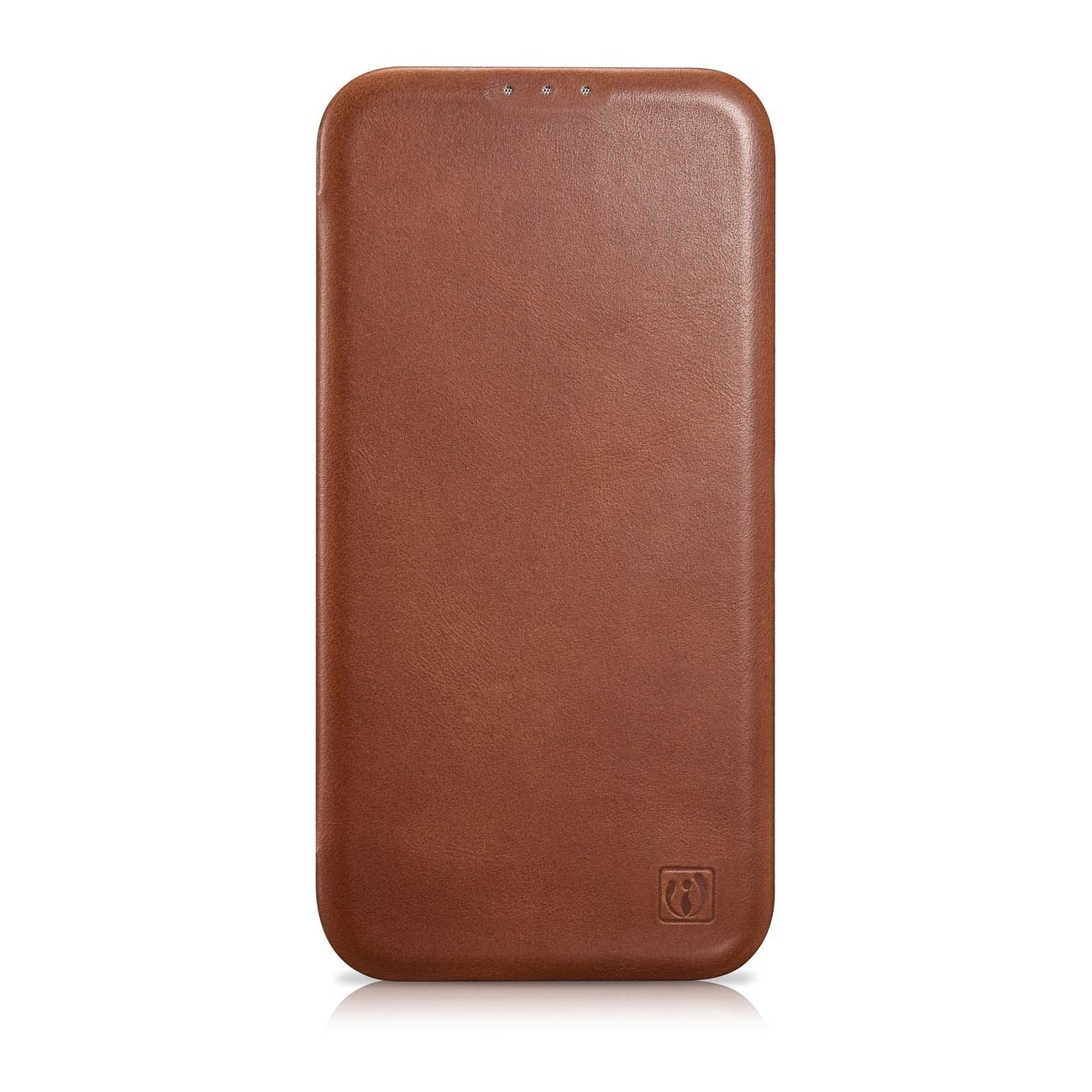 iCarer CE Öljyvaha Premium Nahka Folio Case iPhone 14 Plus magneettisella flipillä MagSafe ruskea
